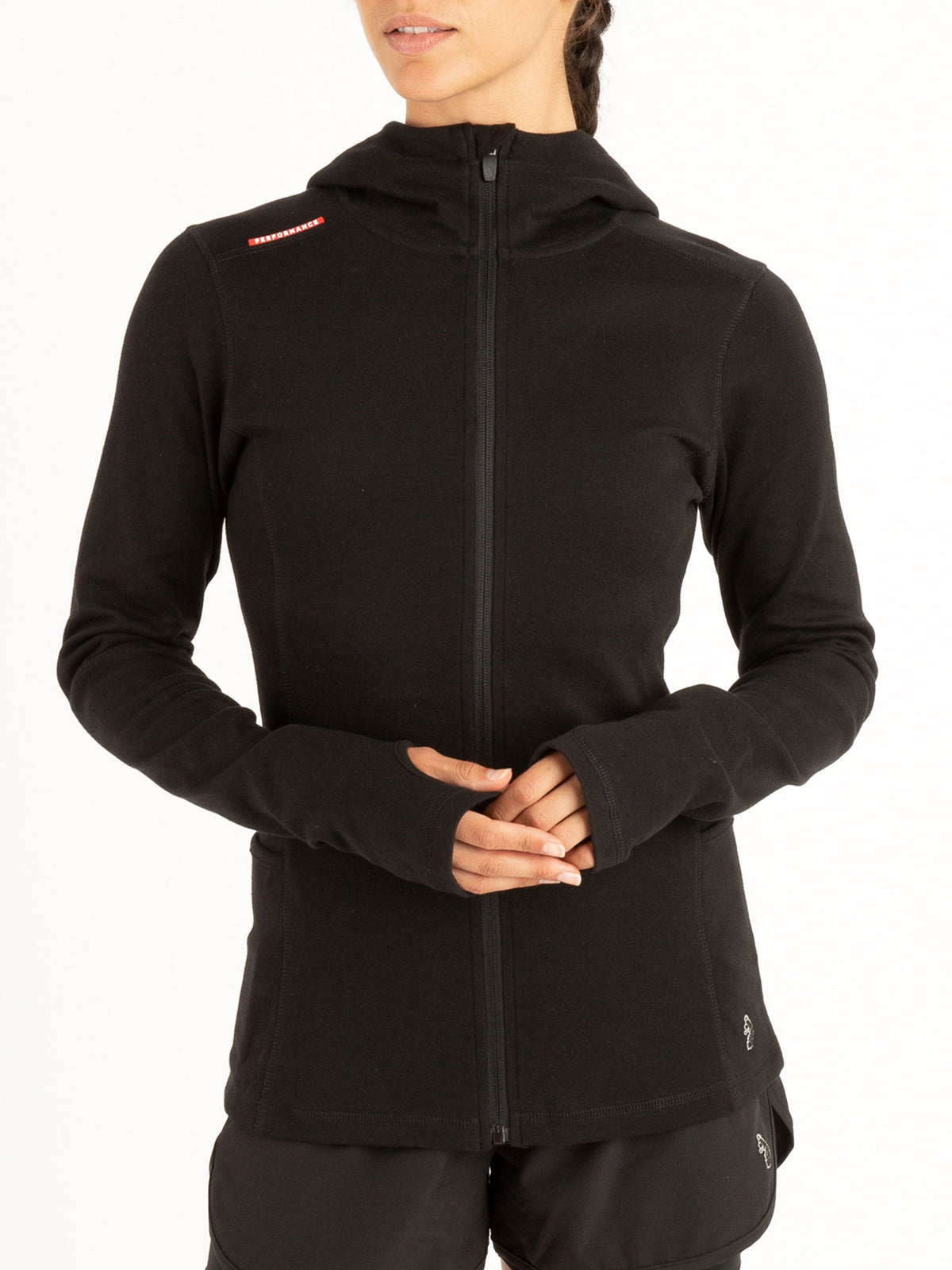 WOMENS BARBELL WORKOUT ZIP HOODIE