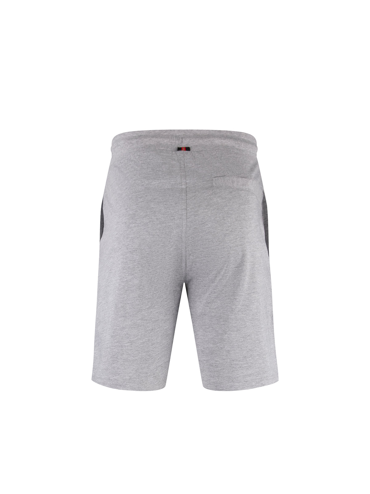 Men's grey shorts with drawstring waistband.