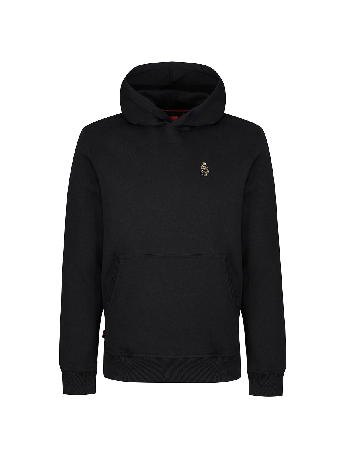 Boy's black hoodie with cotton, front view