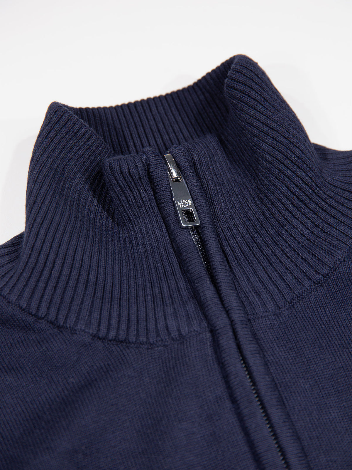 Pretender Quarter Zip Knitted Jumper - Navy