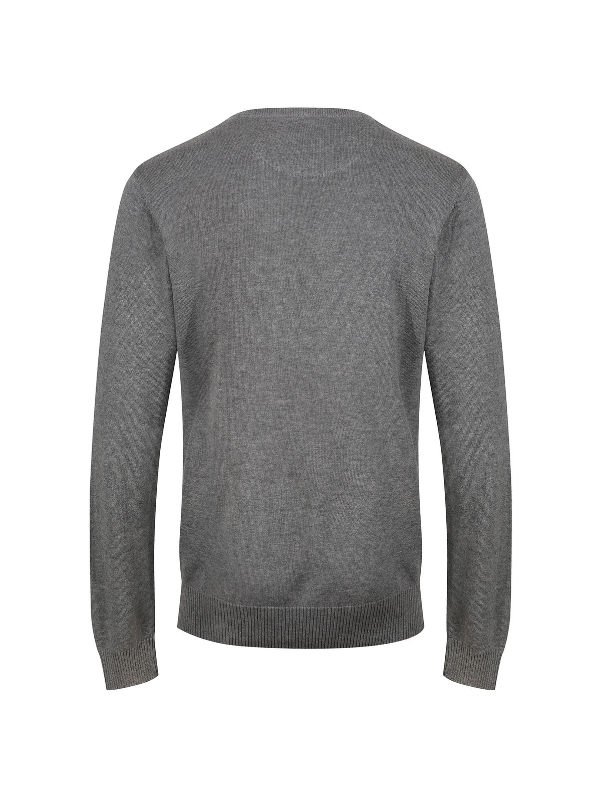 Boy's garment with crew neck and cotton, back view