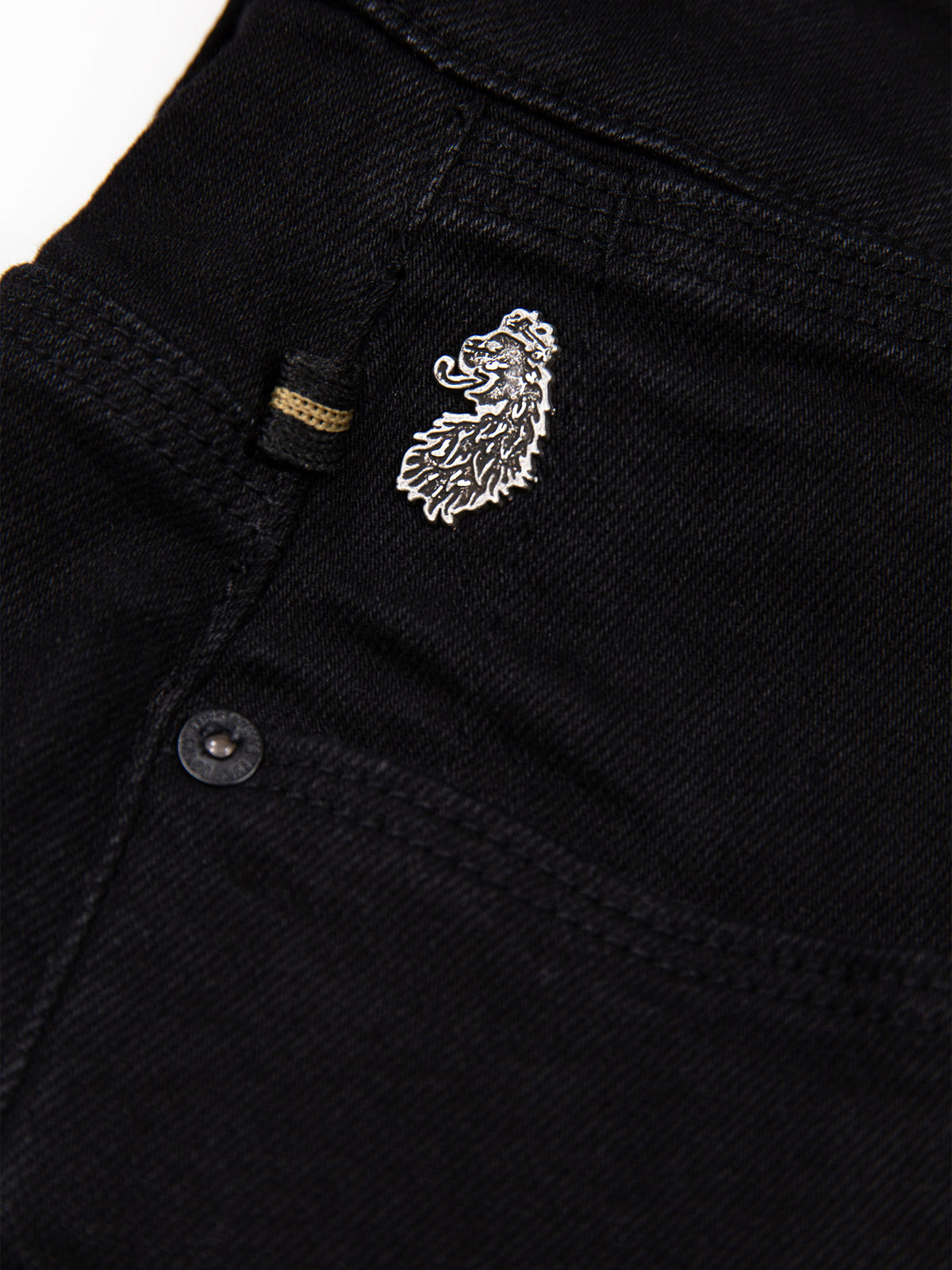 Men's black jeans.