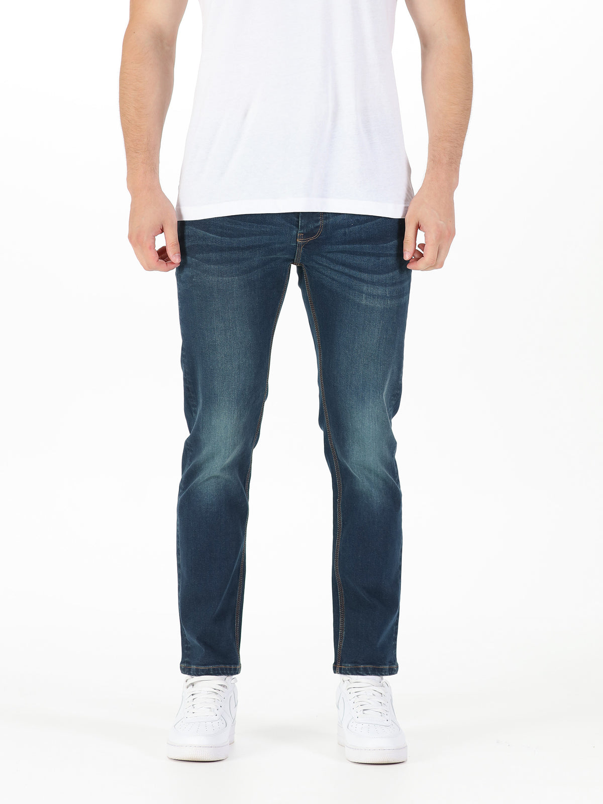 FREDDIE FAST STRAIGHT LEG DARK BLUE/BLACK JEANS