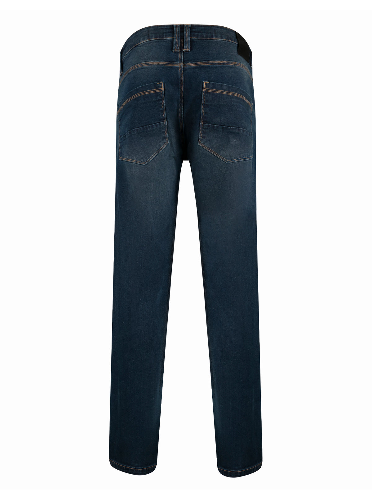 Men's blue jeans, back view.