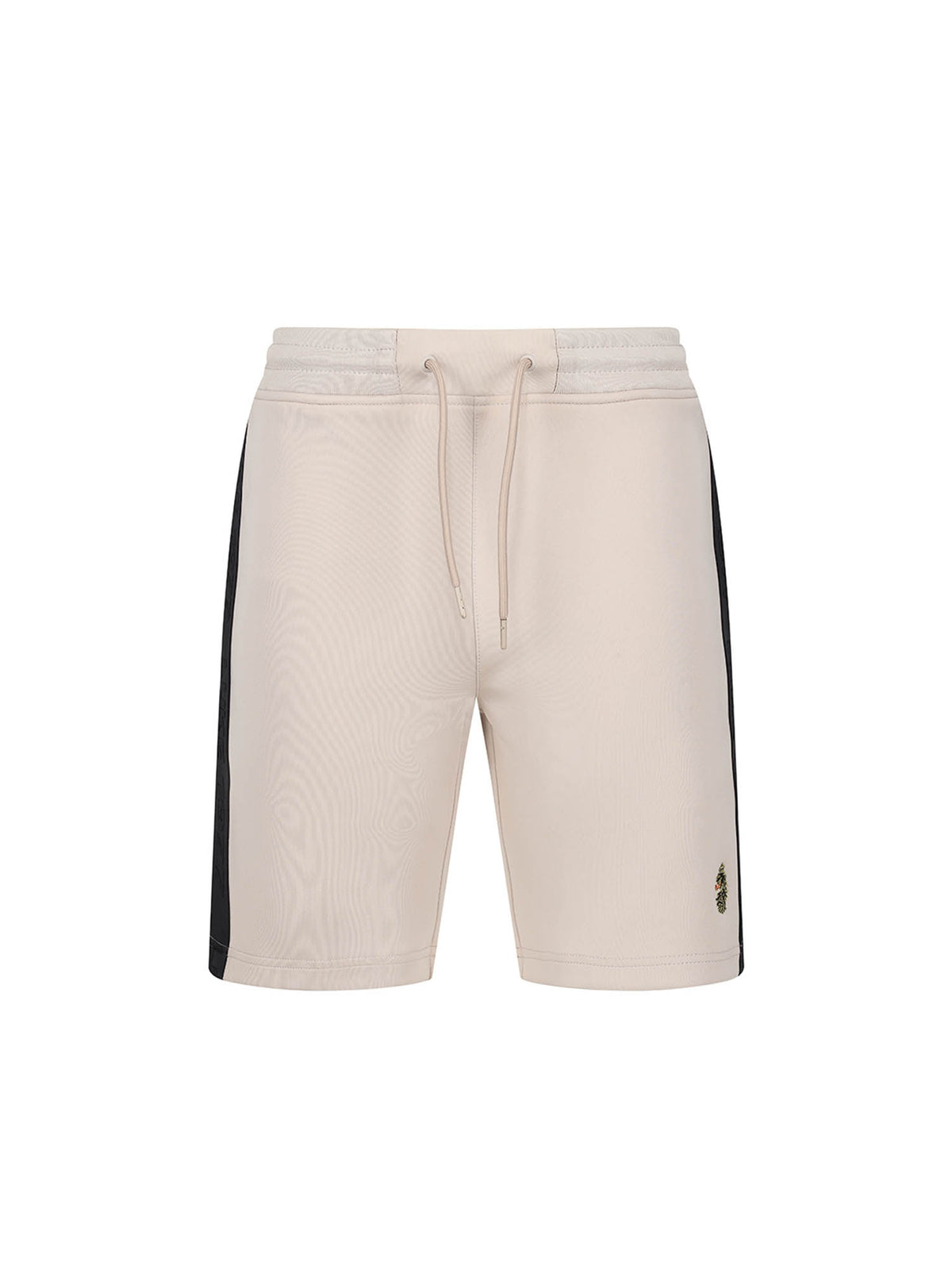 Men's beige shorts with drawstring waistband.