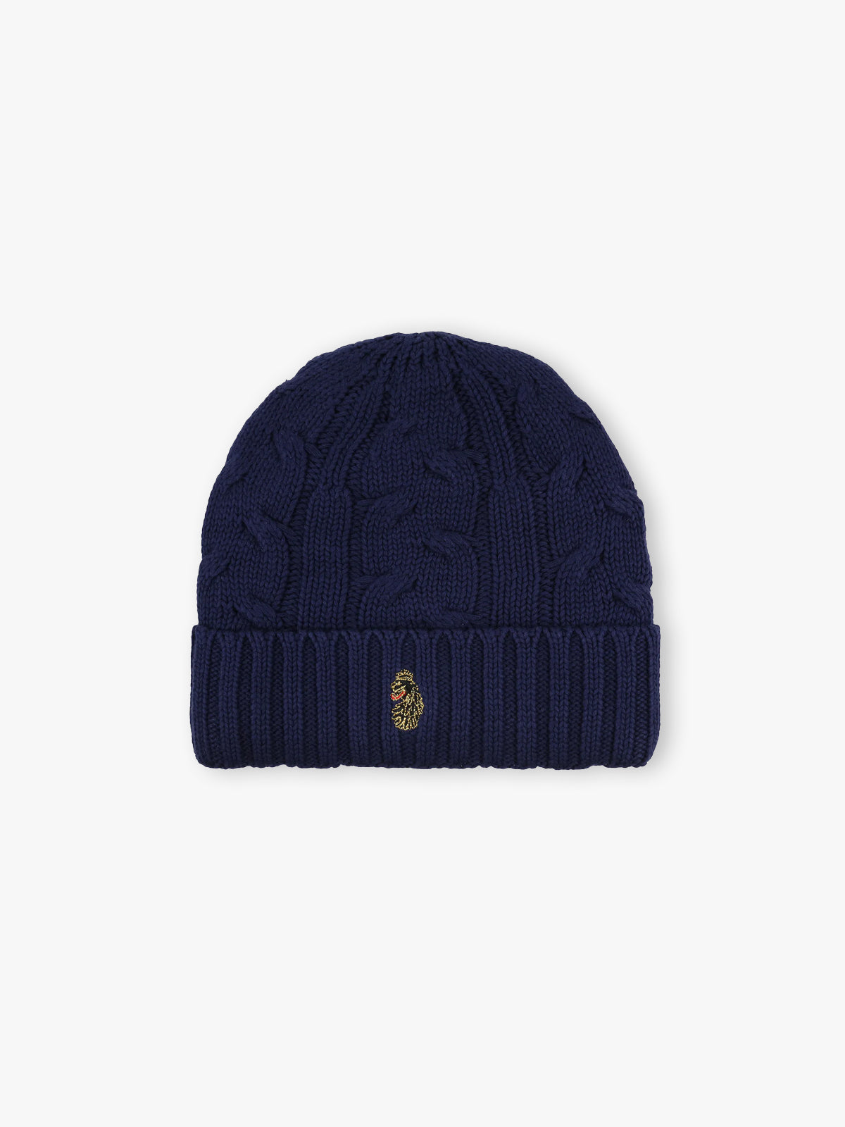 Men's navy beanie.