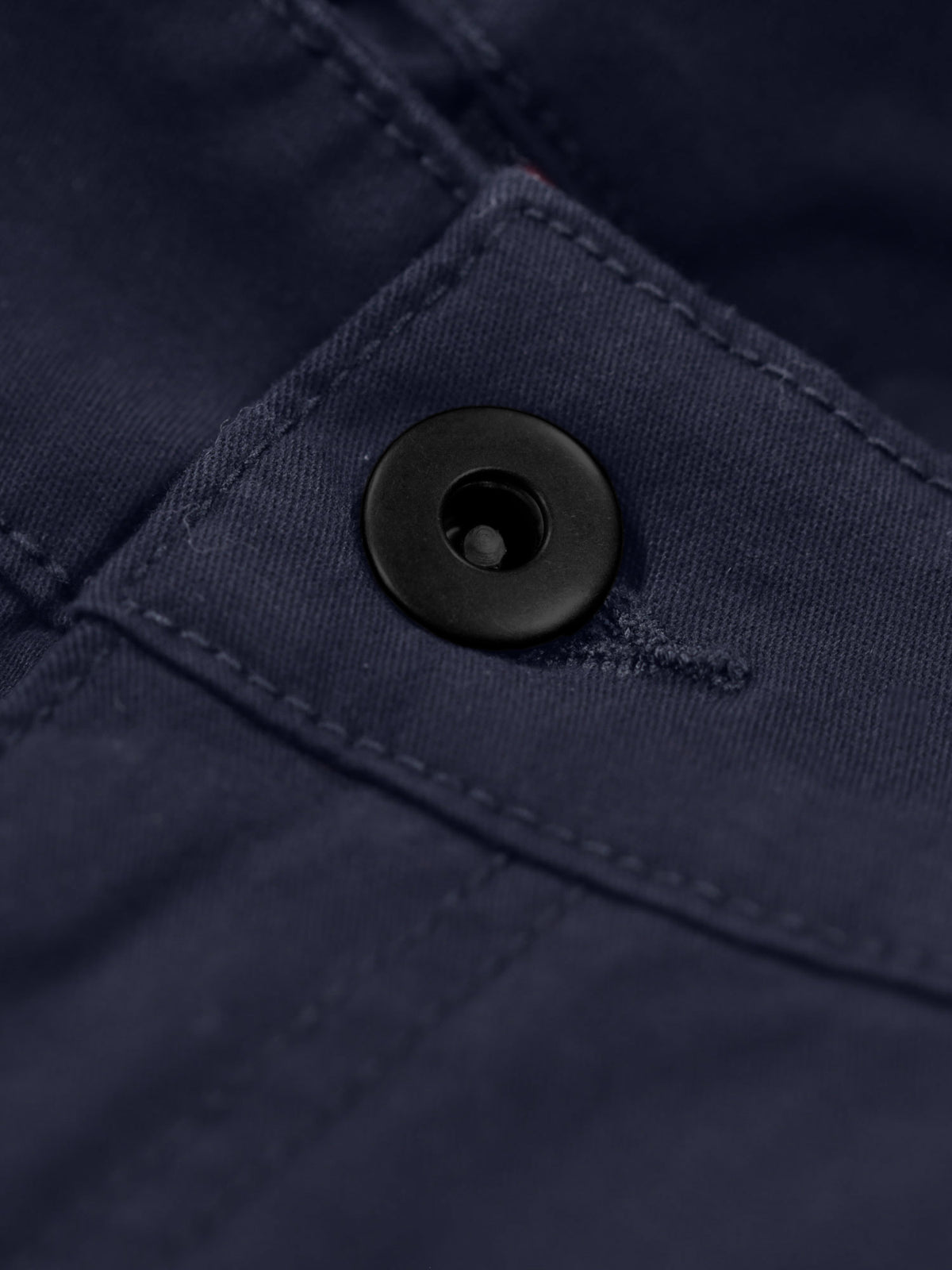 Men's navy shorts with drawstring waistband.