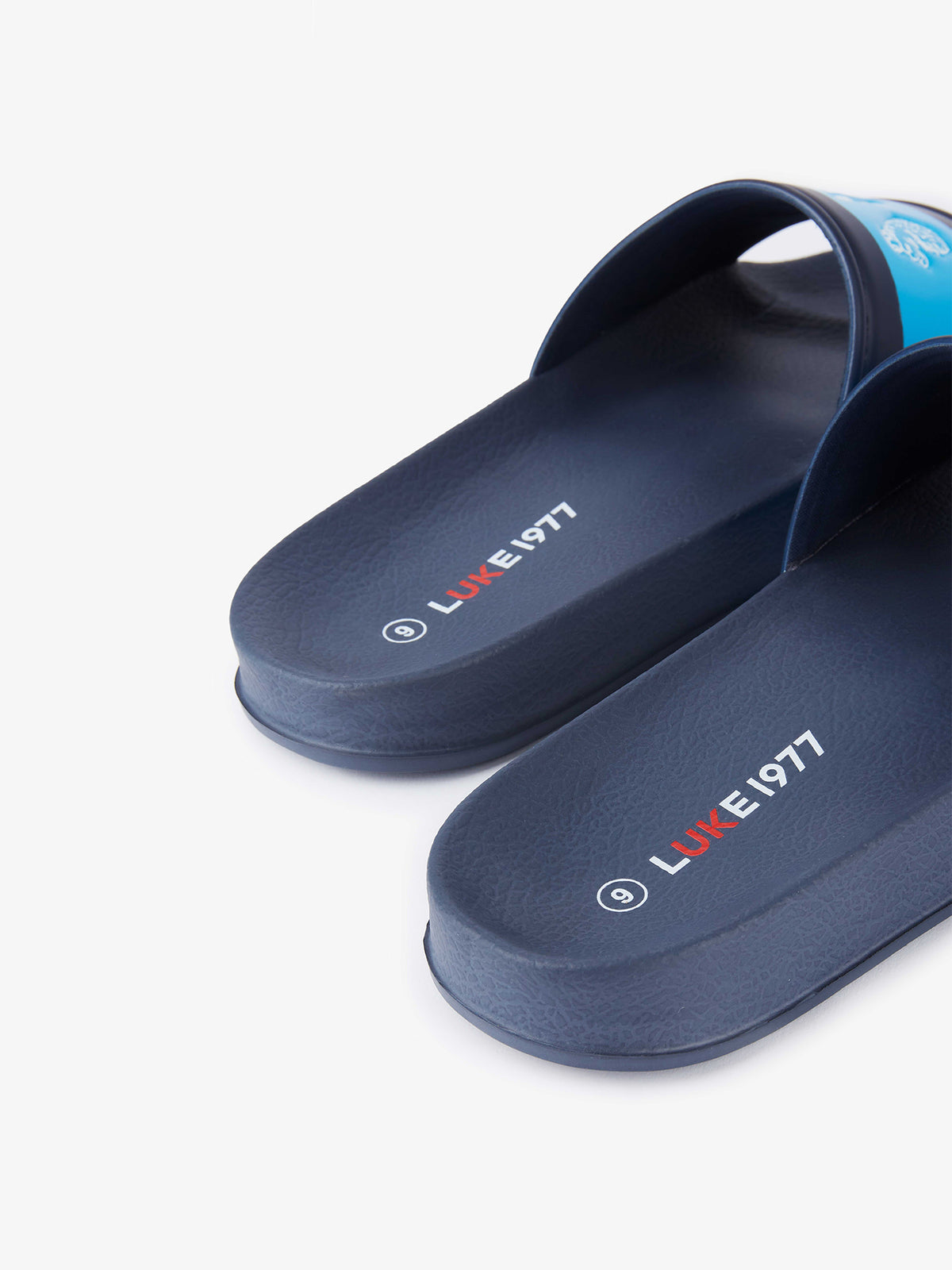 Men's navy footwear.