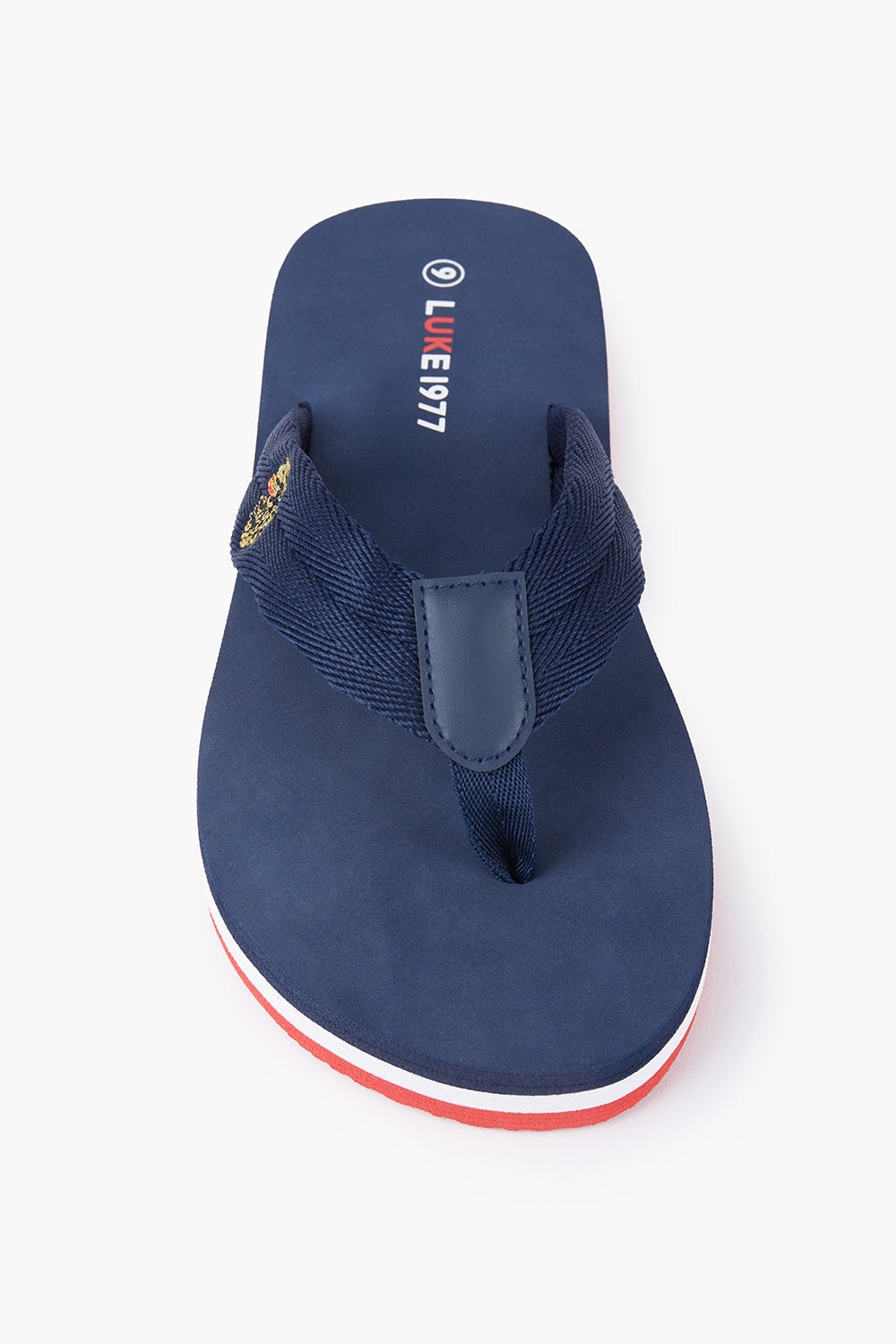 Men's navy footwear.