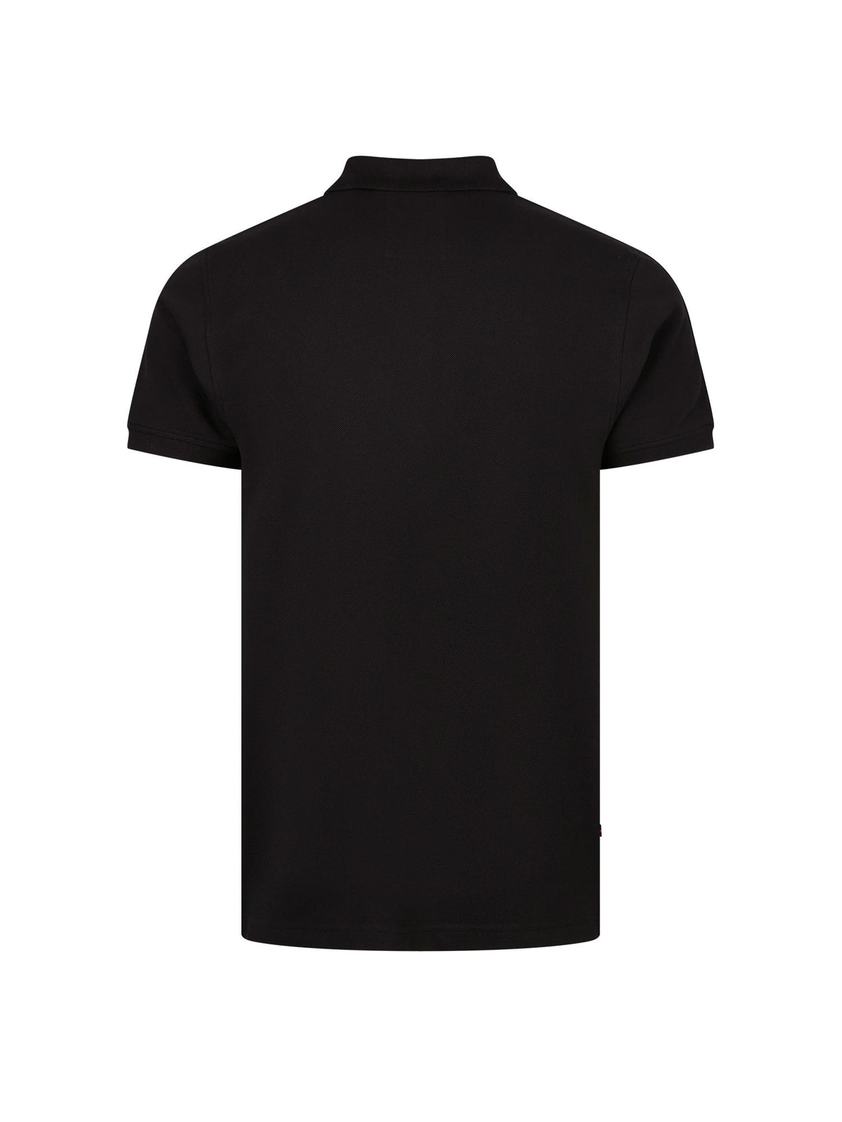 Back of black LUKE 1977 New Willtape cotton pique polo shirt