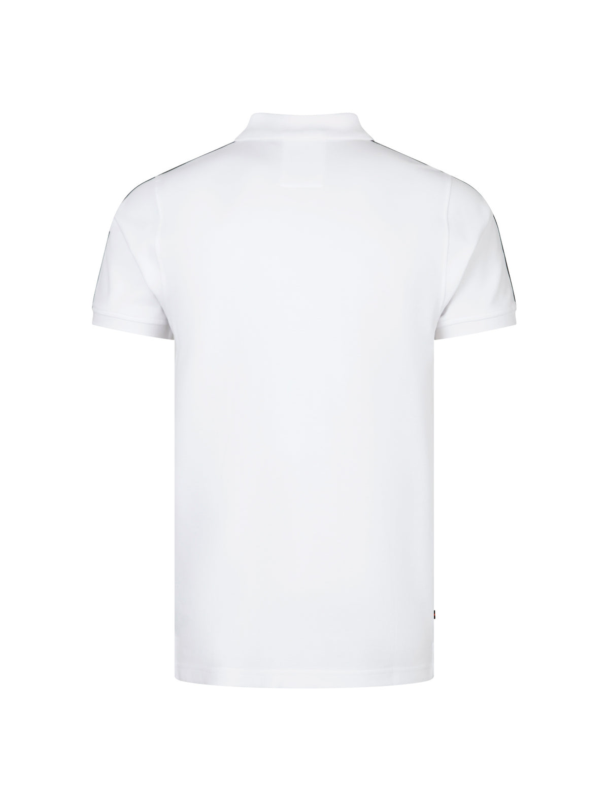 Back of white LUKE 1977 New Willtape cotton piqué polo shirt