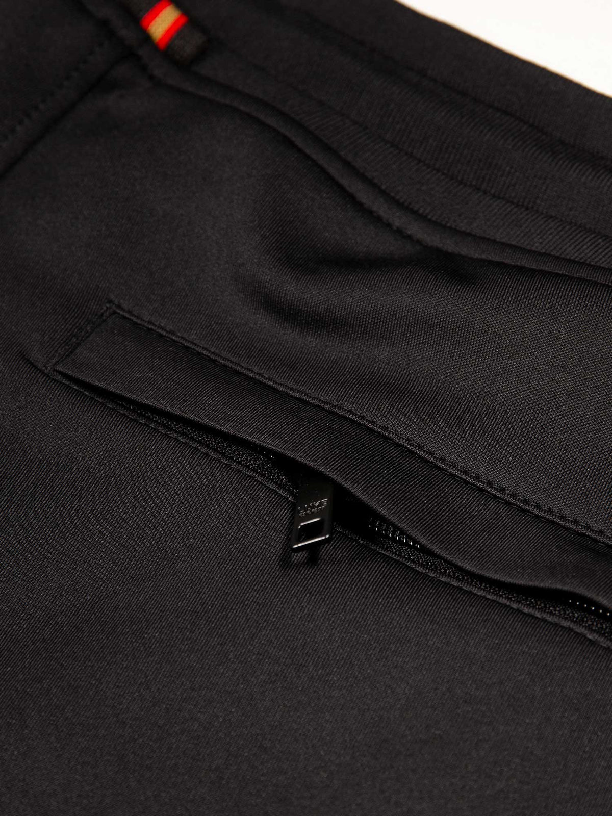 Men's black shorts with drawstring waistband.
