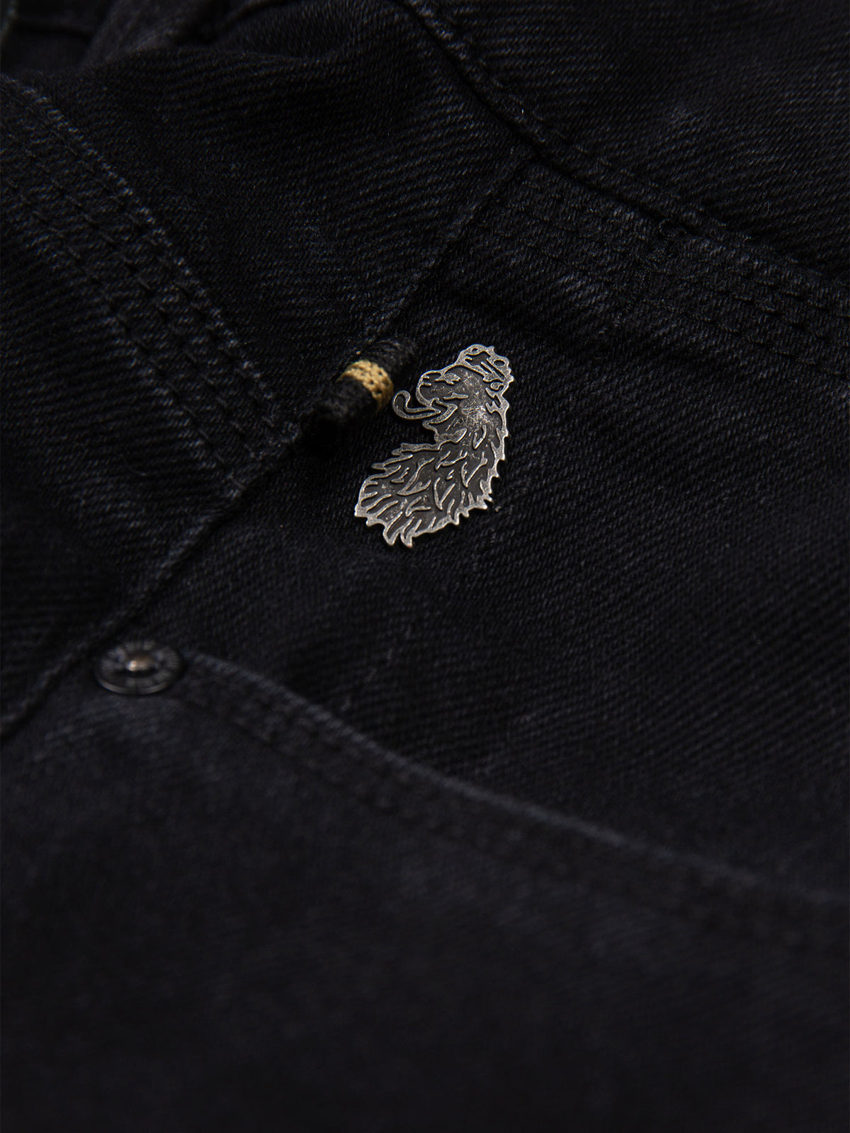 Men's black jeans.