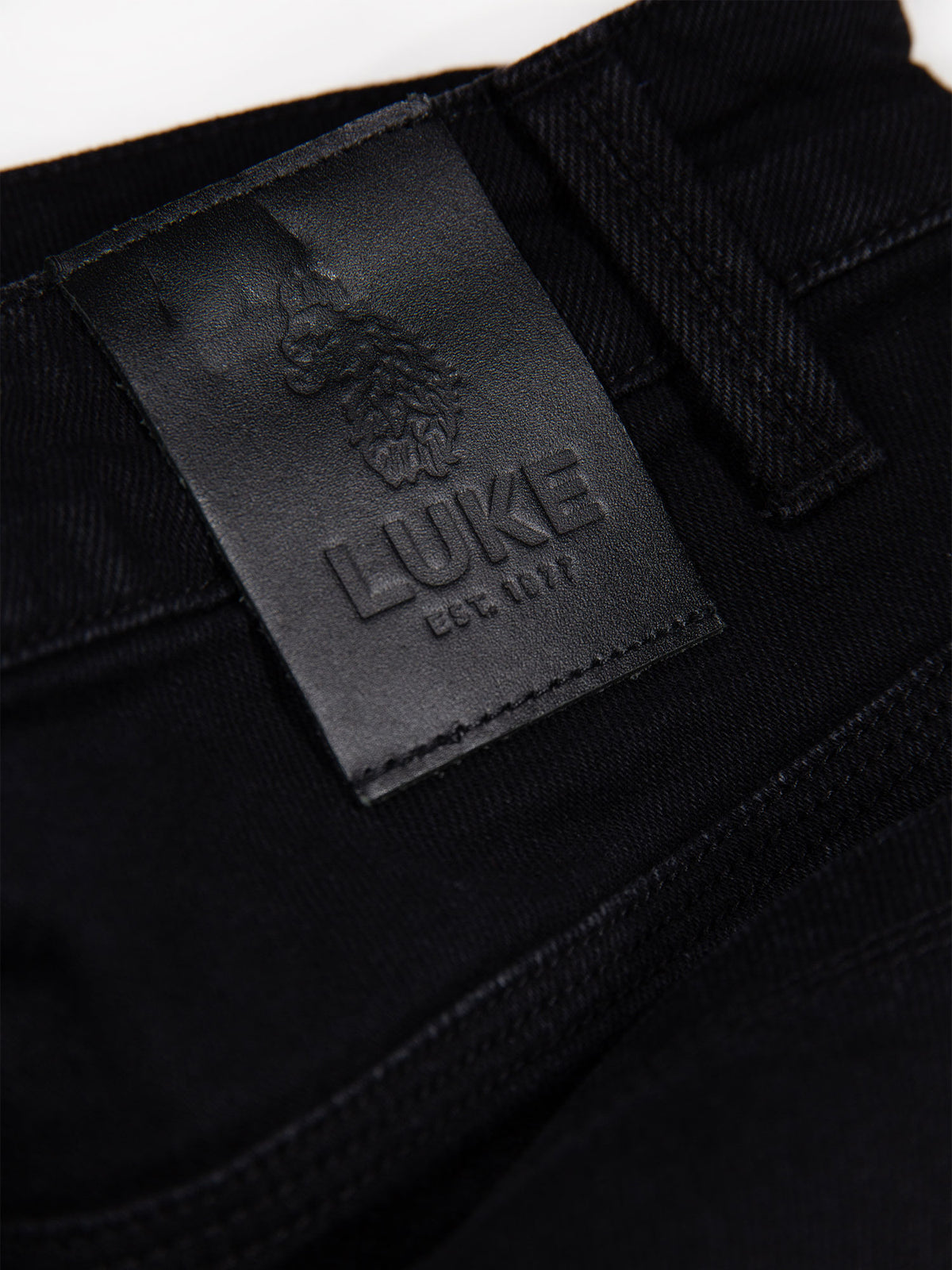 Men's black jeans.