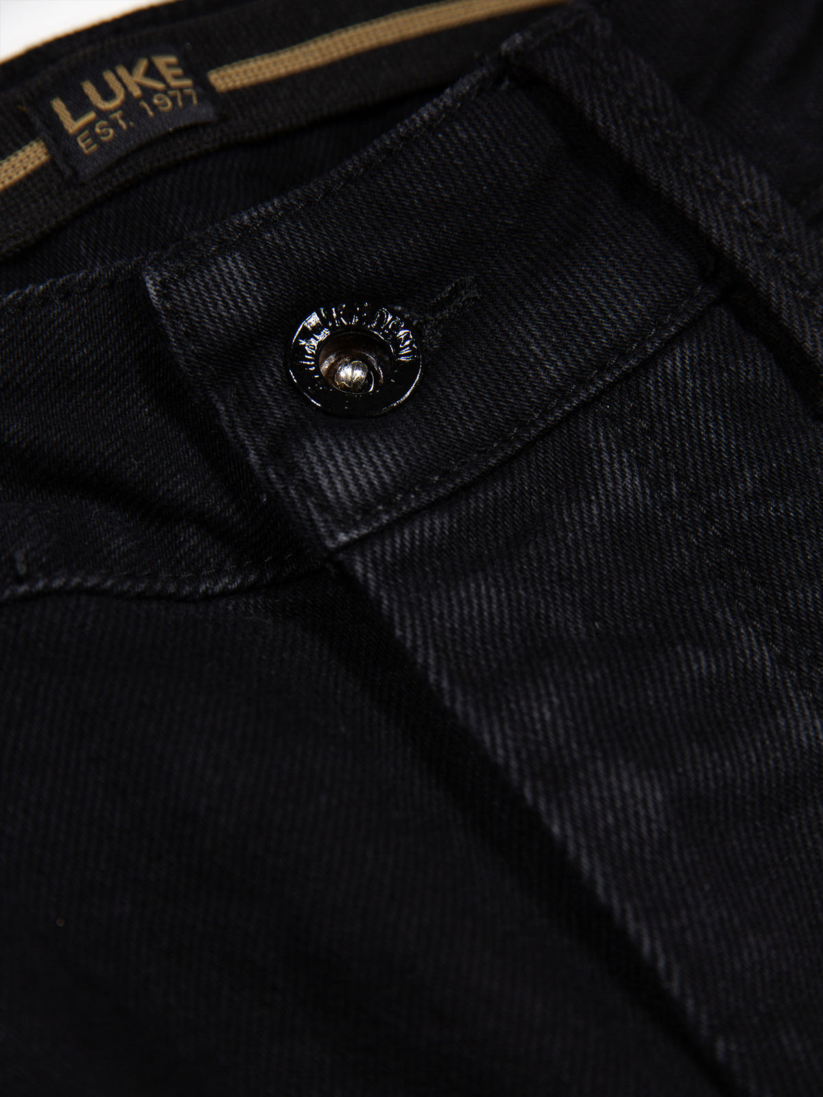 Men's black jeans.