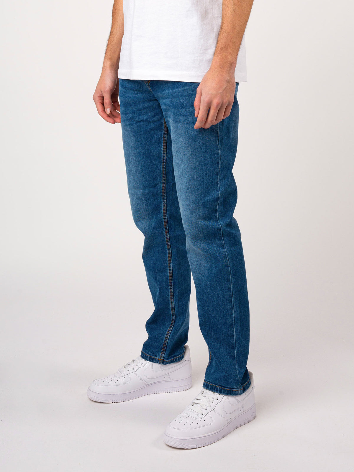 Edward Regular Fit Jeans - Mid Blue