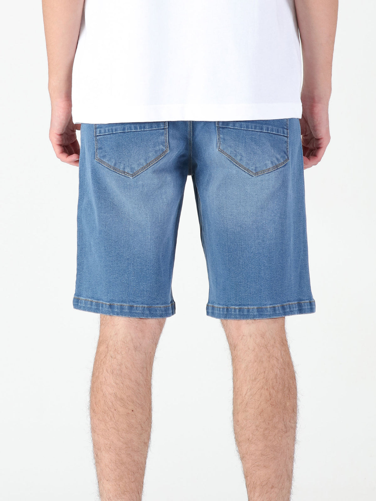 SHORT EDWARD MID BLUE WASH DENIM SHORTS