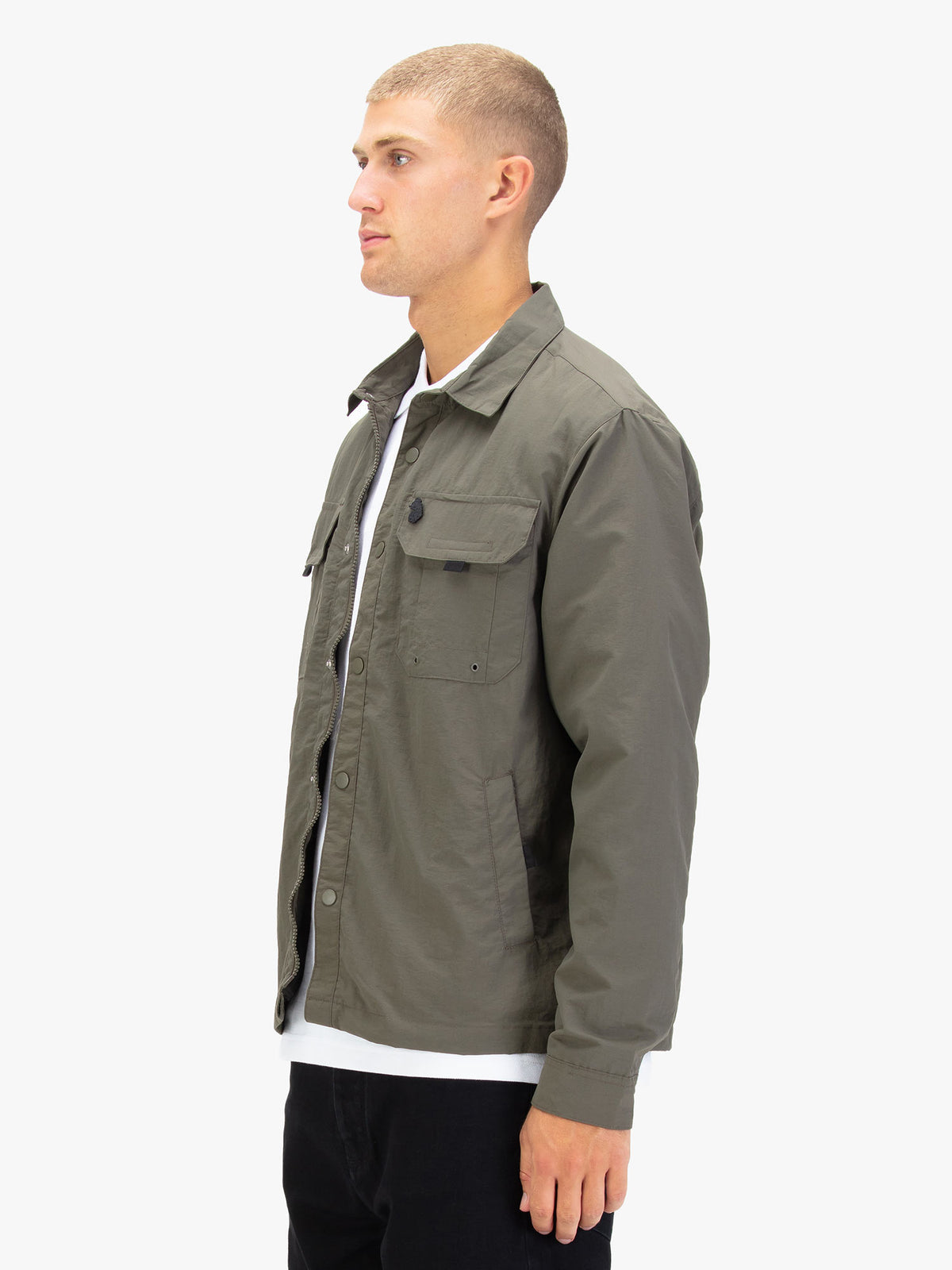 Men's green jacket.