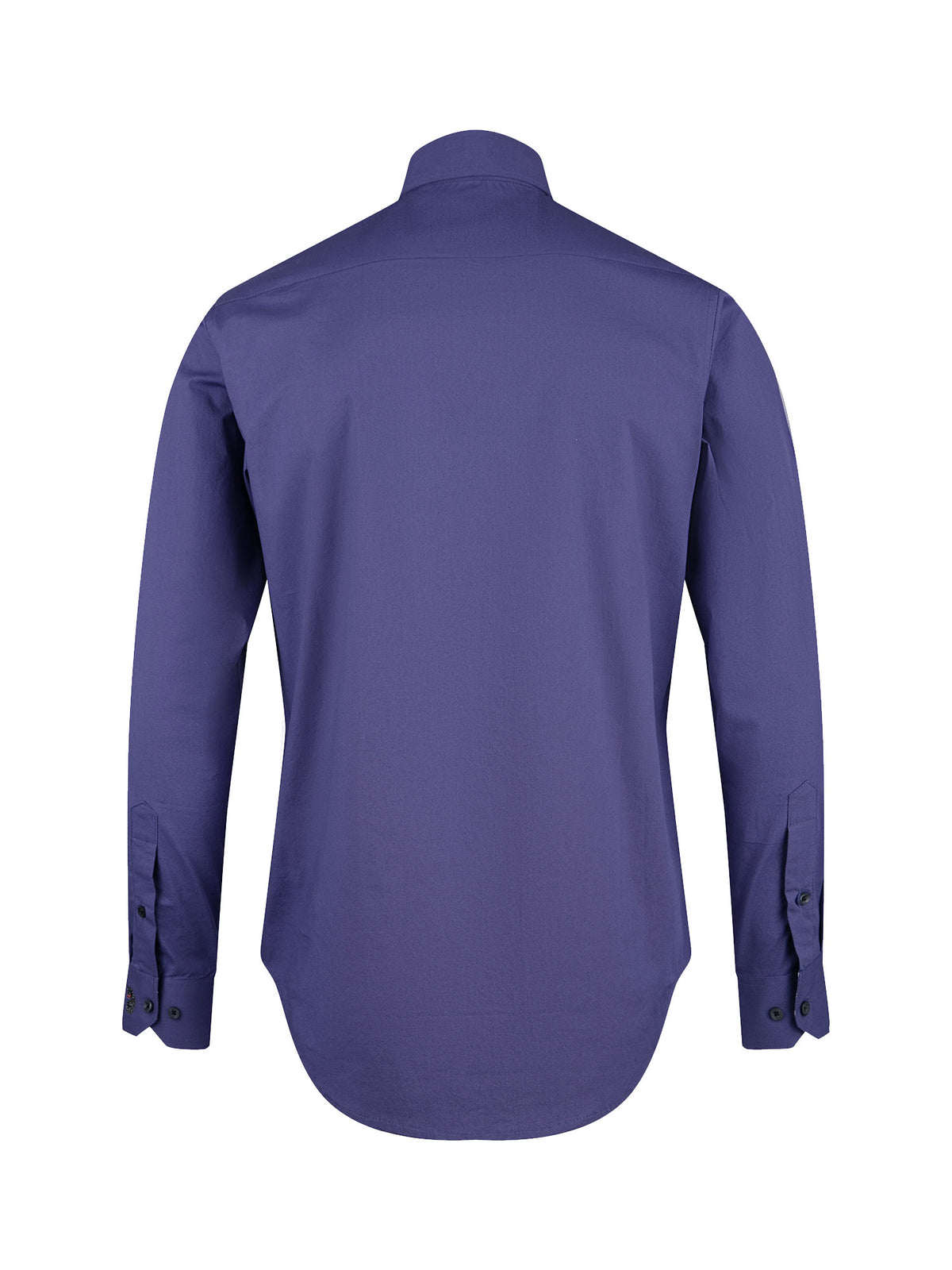 Men's purple shirt with button-up front.