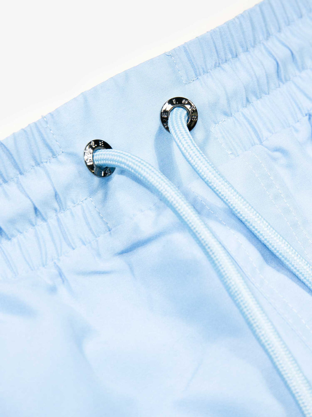 Men's blue-1 swim shorts with drawstring waistband, detail view 1