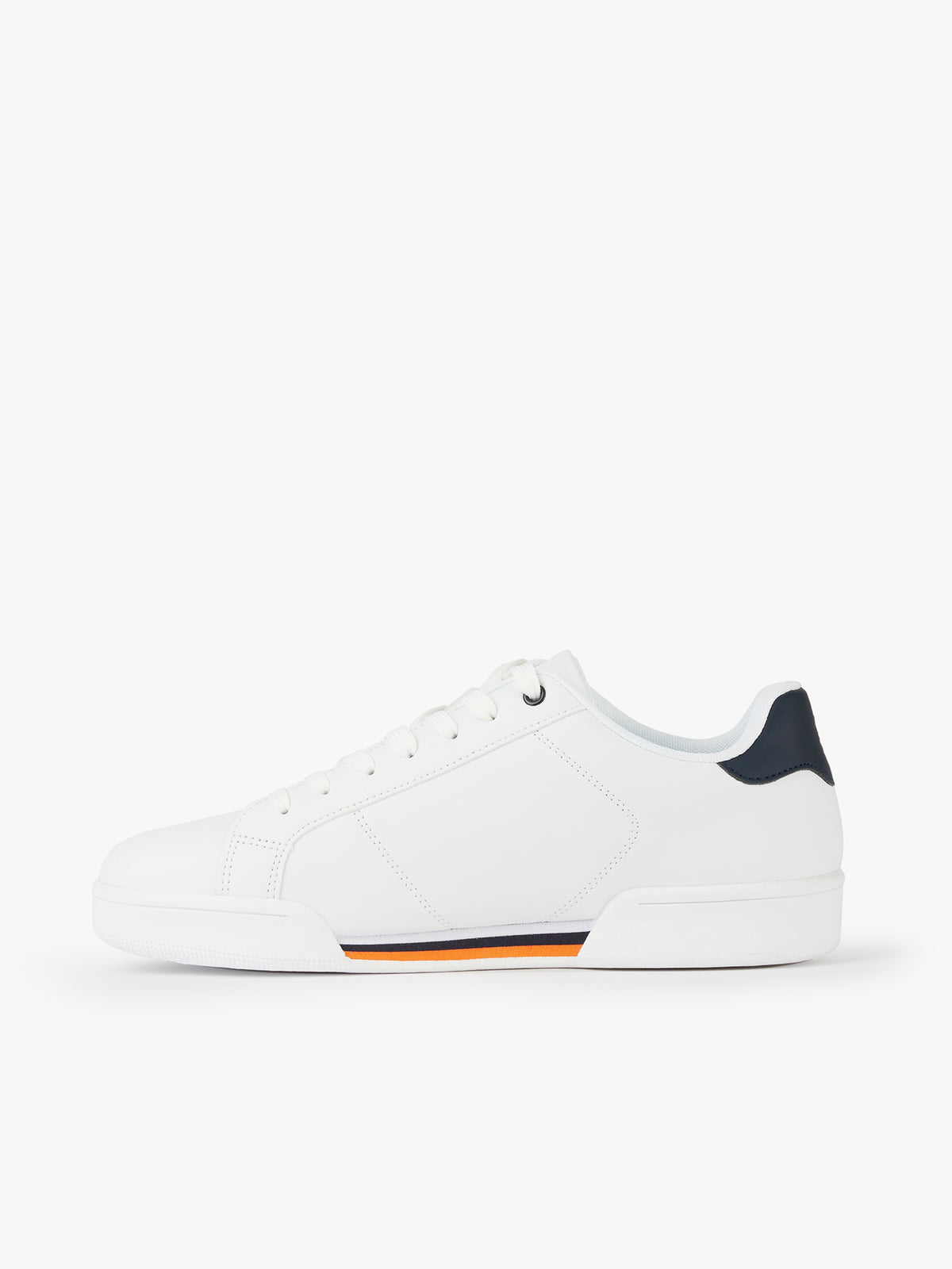 Men's white footwear.