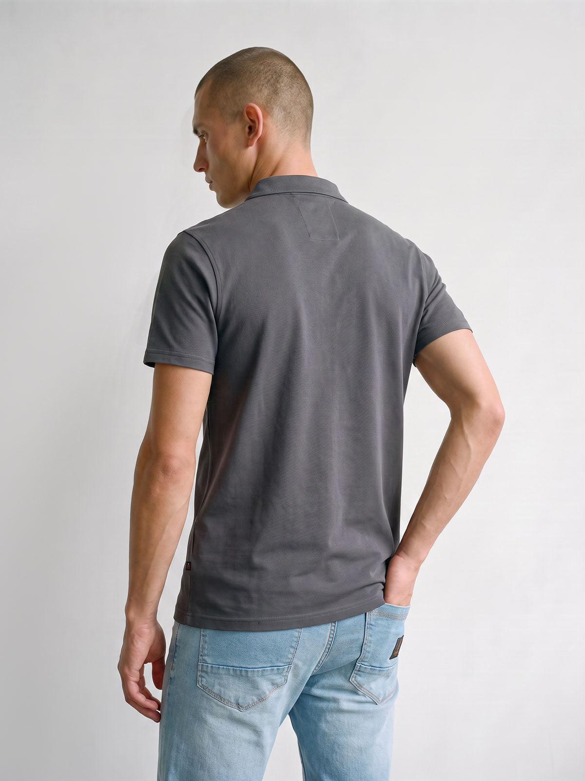 Breathtaking Premium Modal Polo Shirt - Charcoal