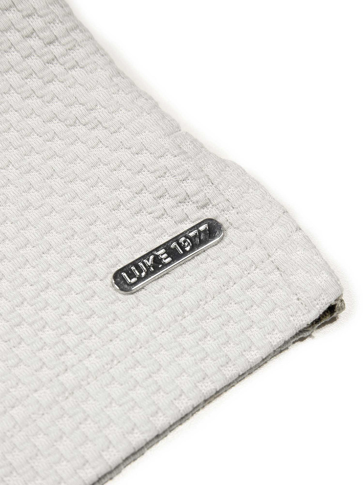 Men's grey polo shirt with polo collar, detail view 2