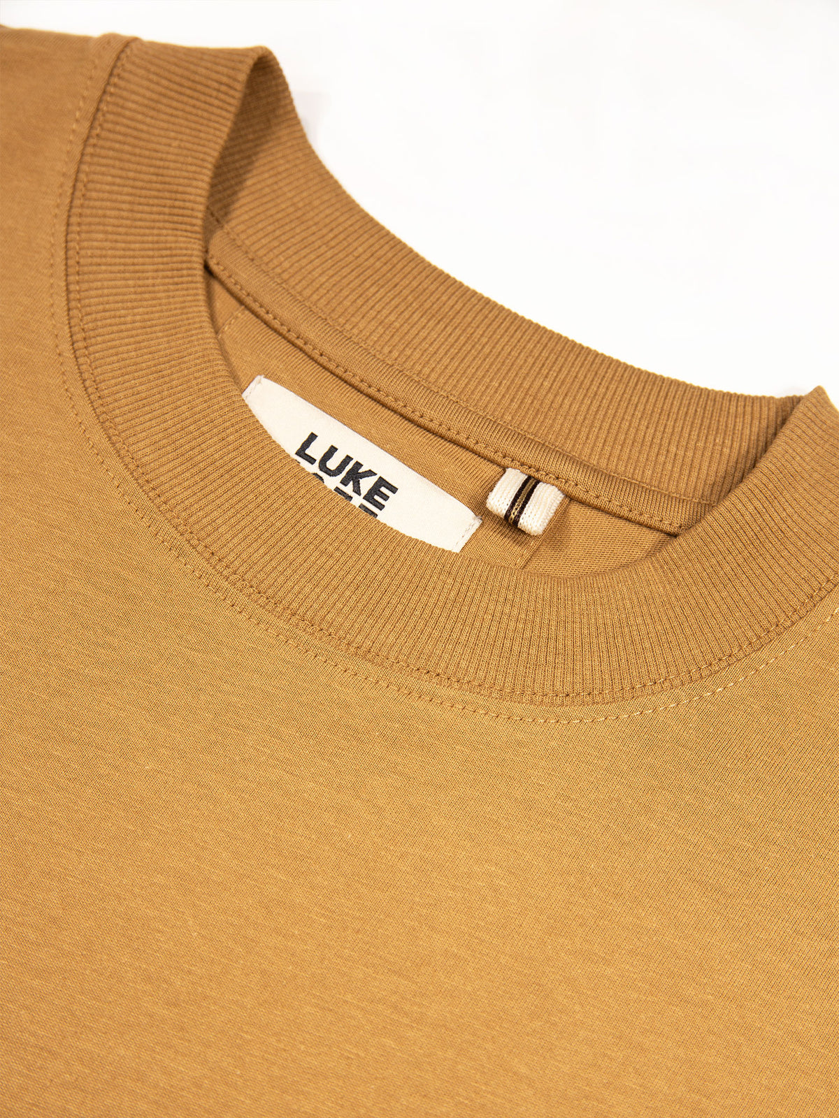 Men's orange t-shirt with crew neck and short sleeves - detail view 1.