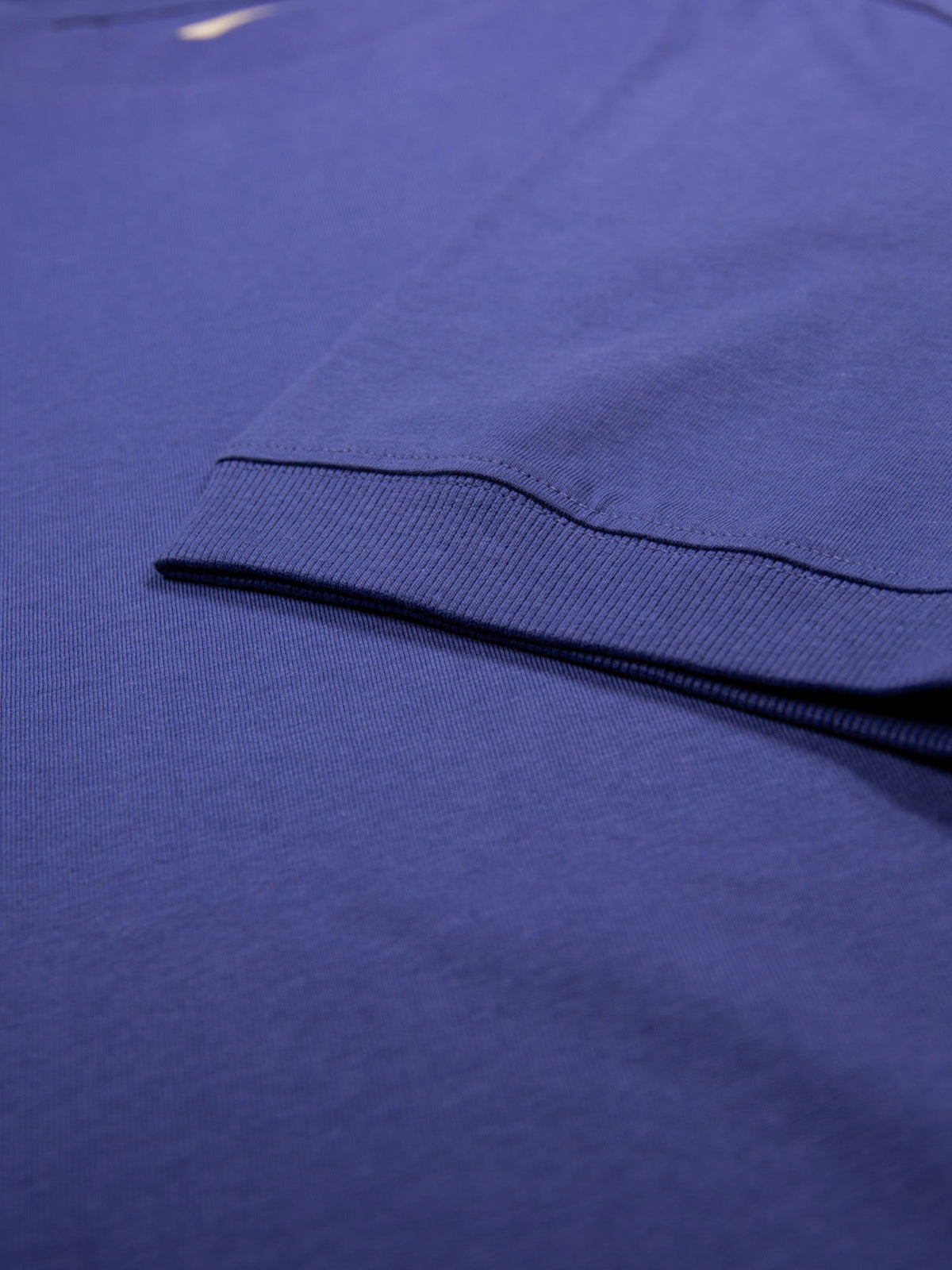 Men's purple t-shirt with crew neck and short sleeves - detail view 1.