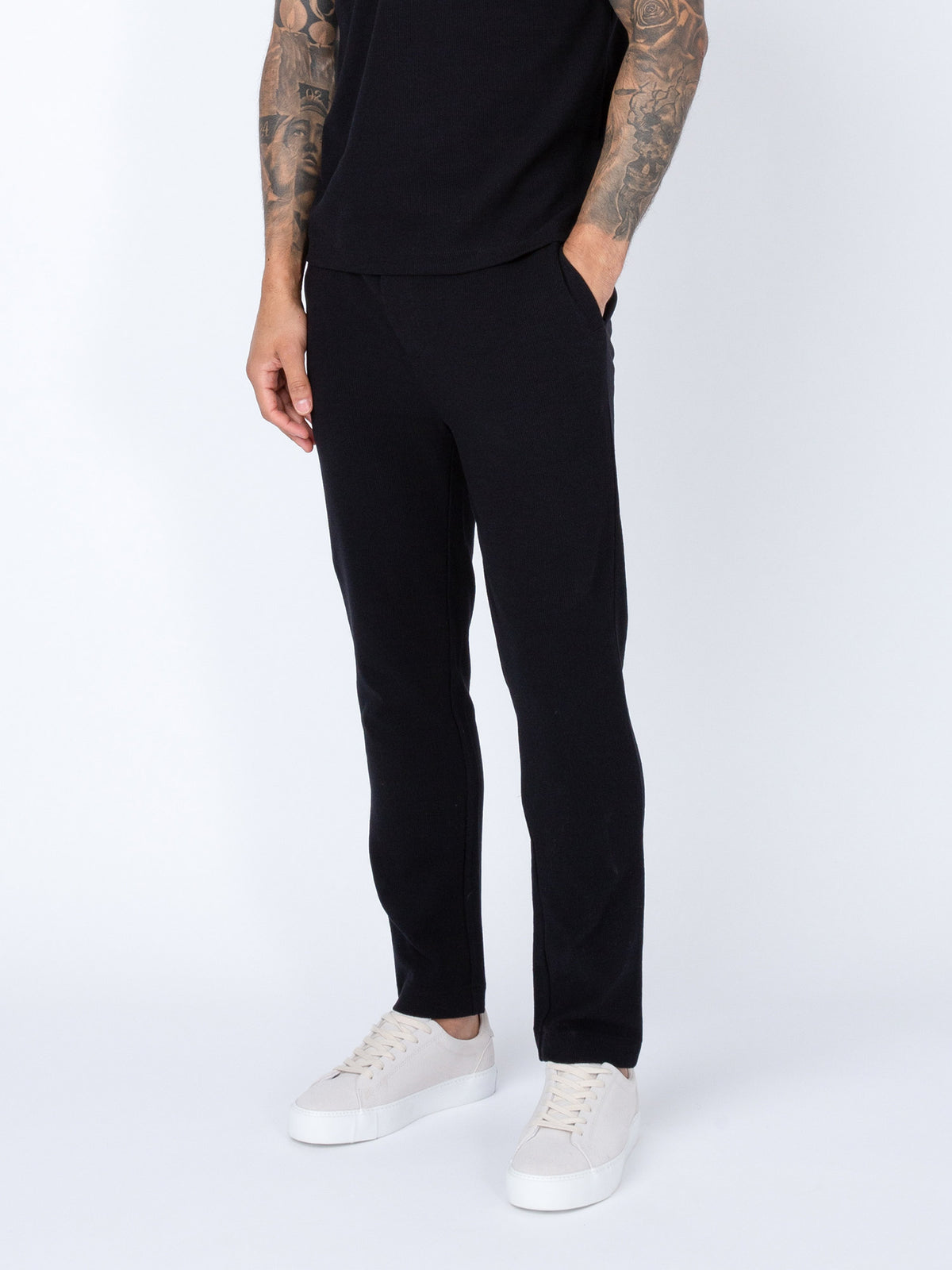 Mayon Textured Trousers - Black