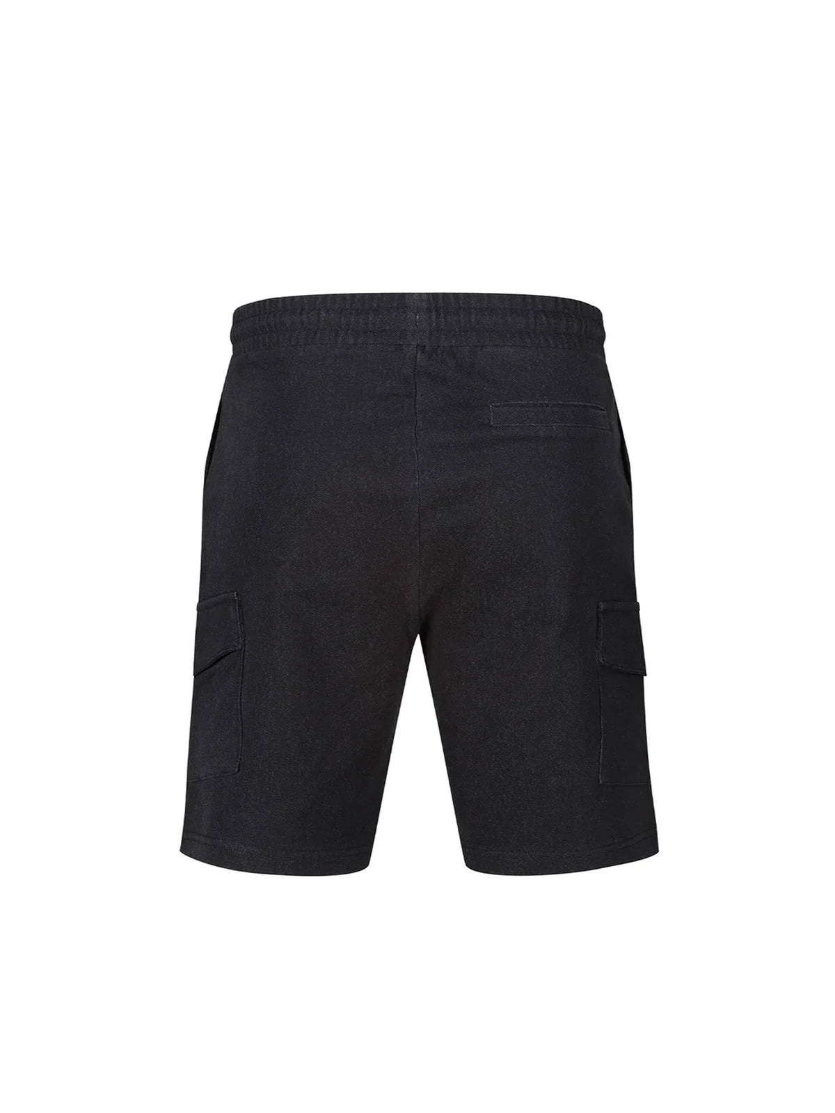 Men's grey shorts with drawstring waistband.
