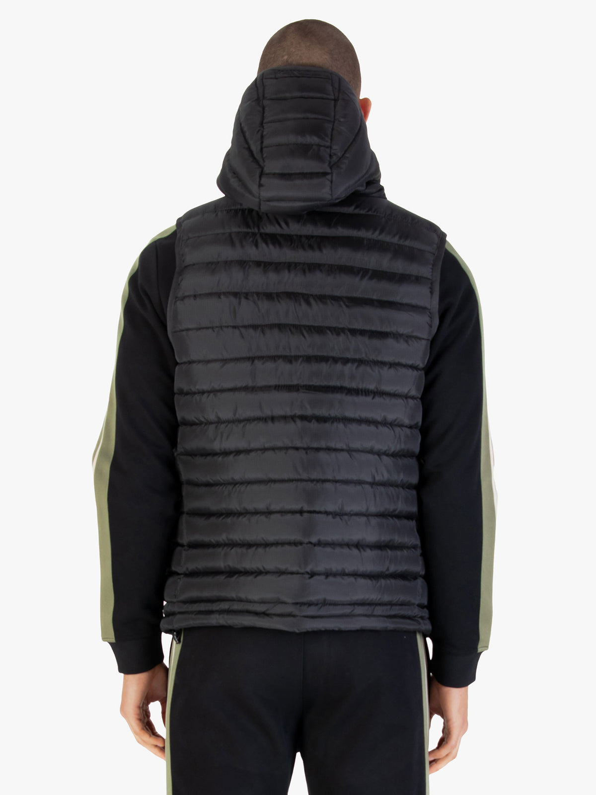 Men's black gilet.