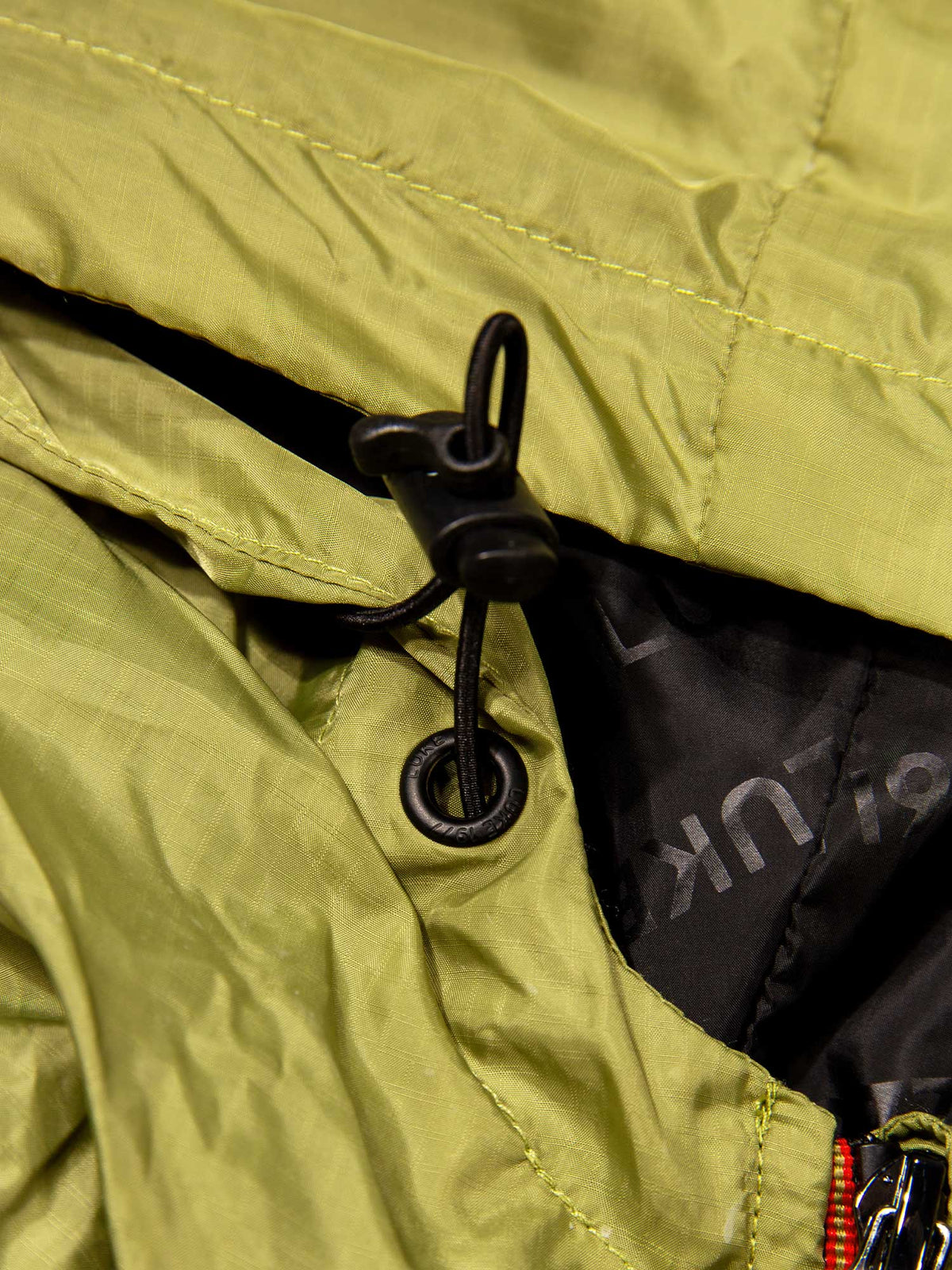 Men's green jacket with zip-up front, detail view 4