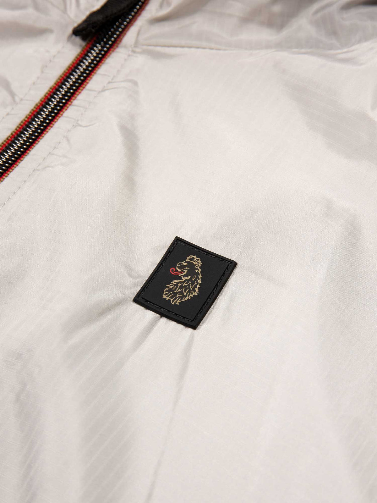 Men's grey jacket with zip-up front, detail view 3