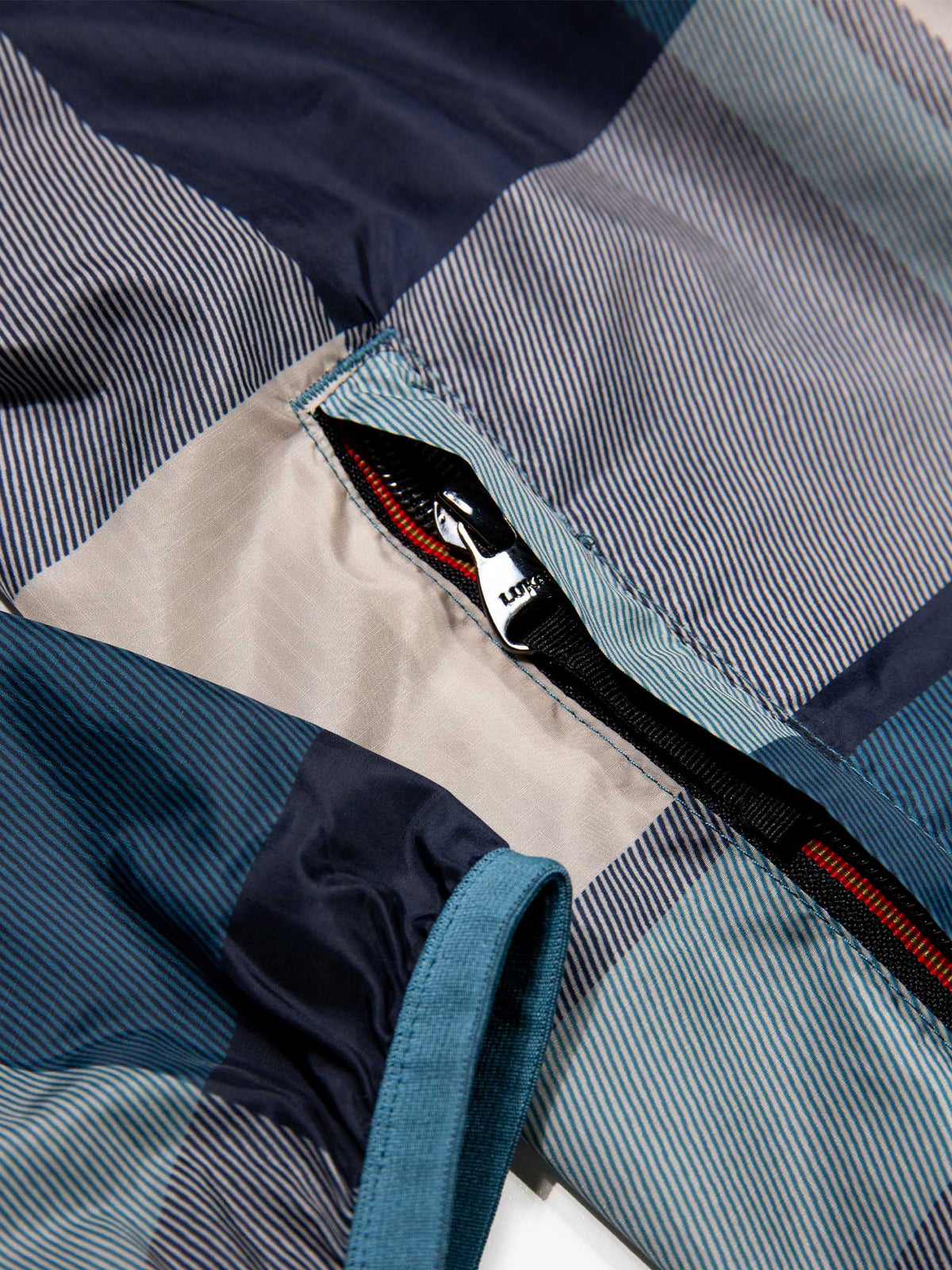 Men's blue jacket with zip-up front, detail view 4