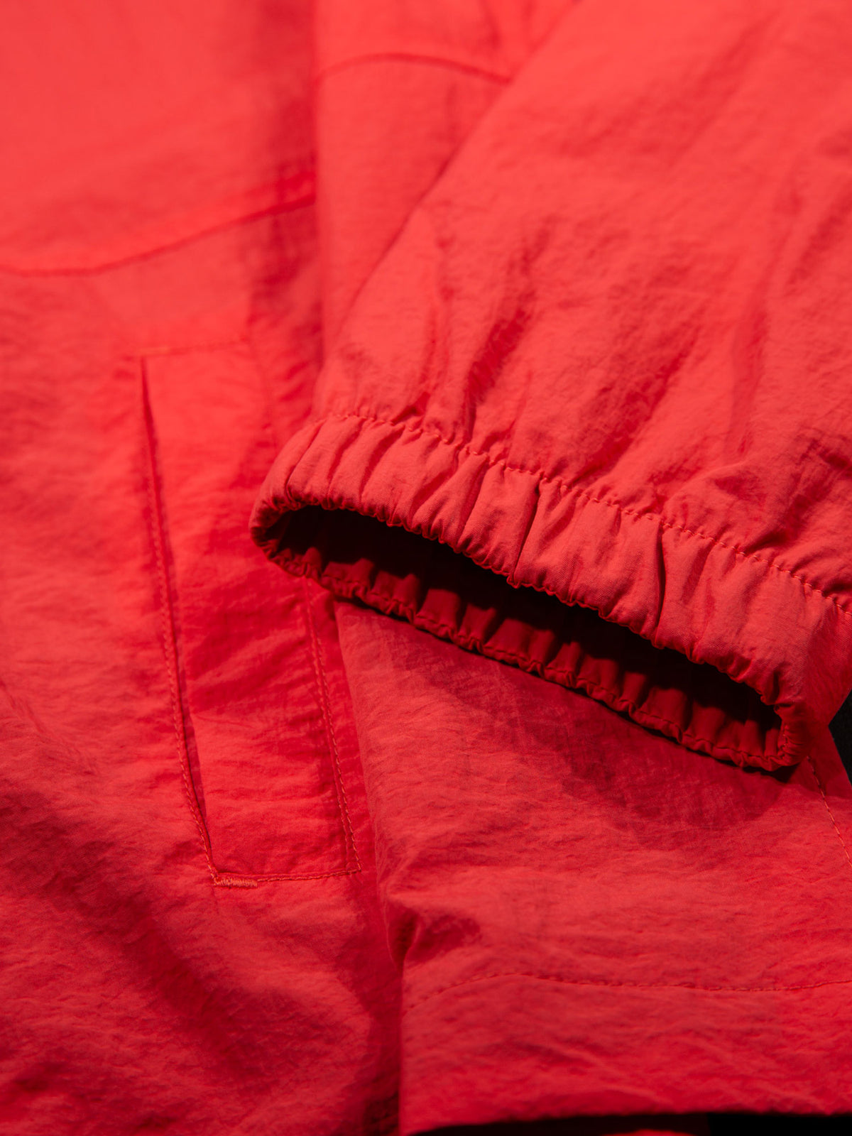 Men's red jacket.