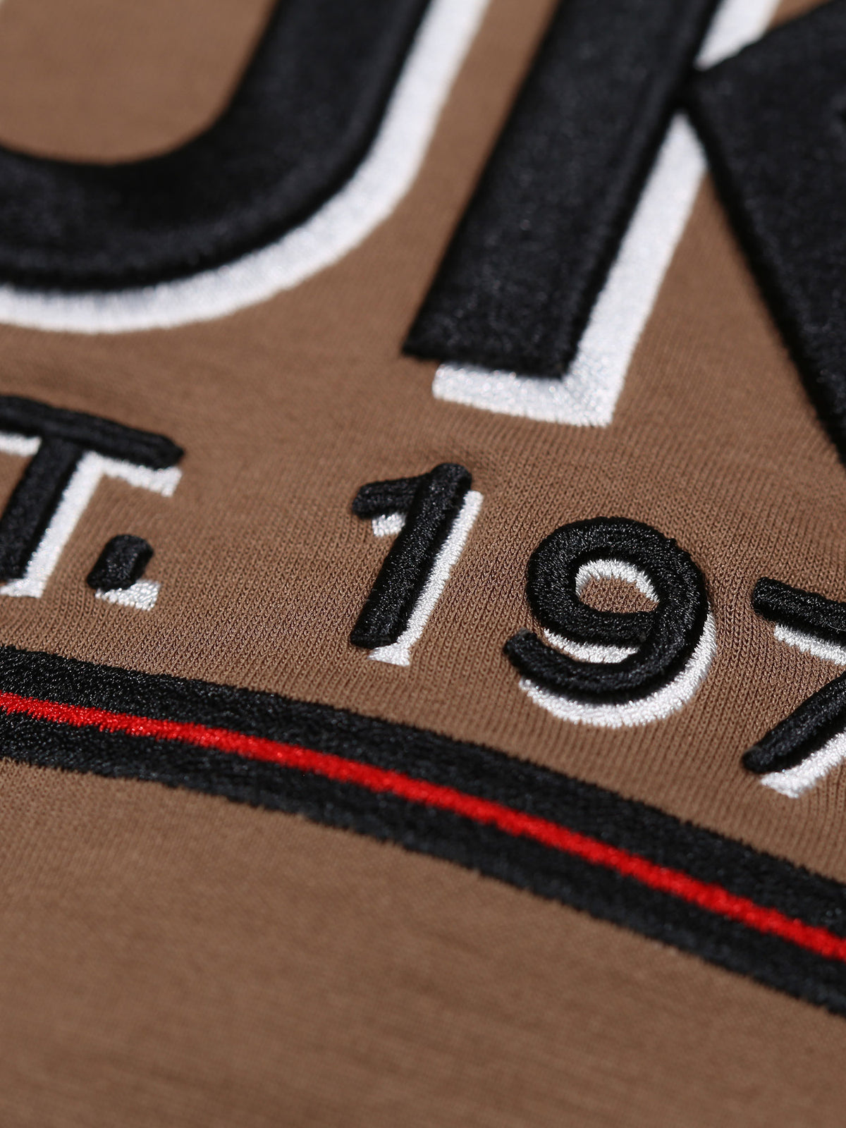 Men's brown t-shirt with crew neck and short sleeves - detail view 4.