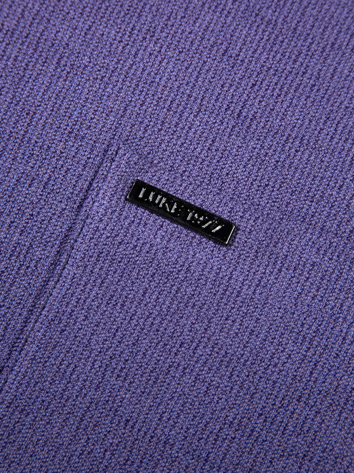 Men's purple t-shirt with crew neck and short sleeves.