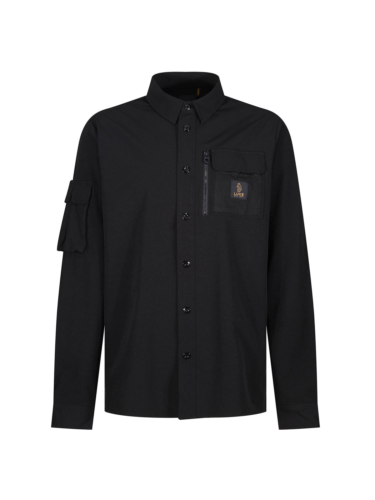 Hulun Technical Nylon Overshirt - Black
