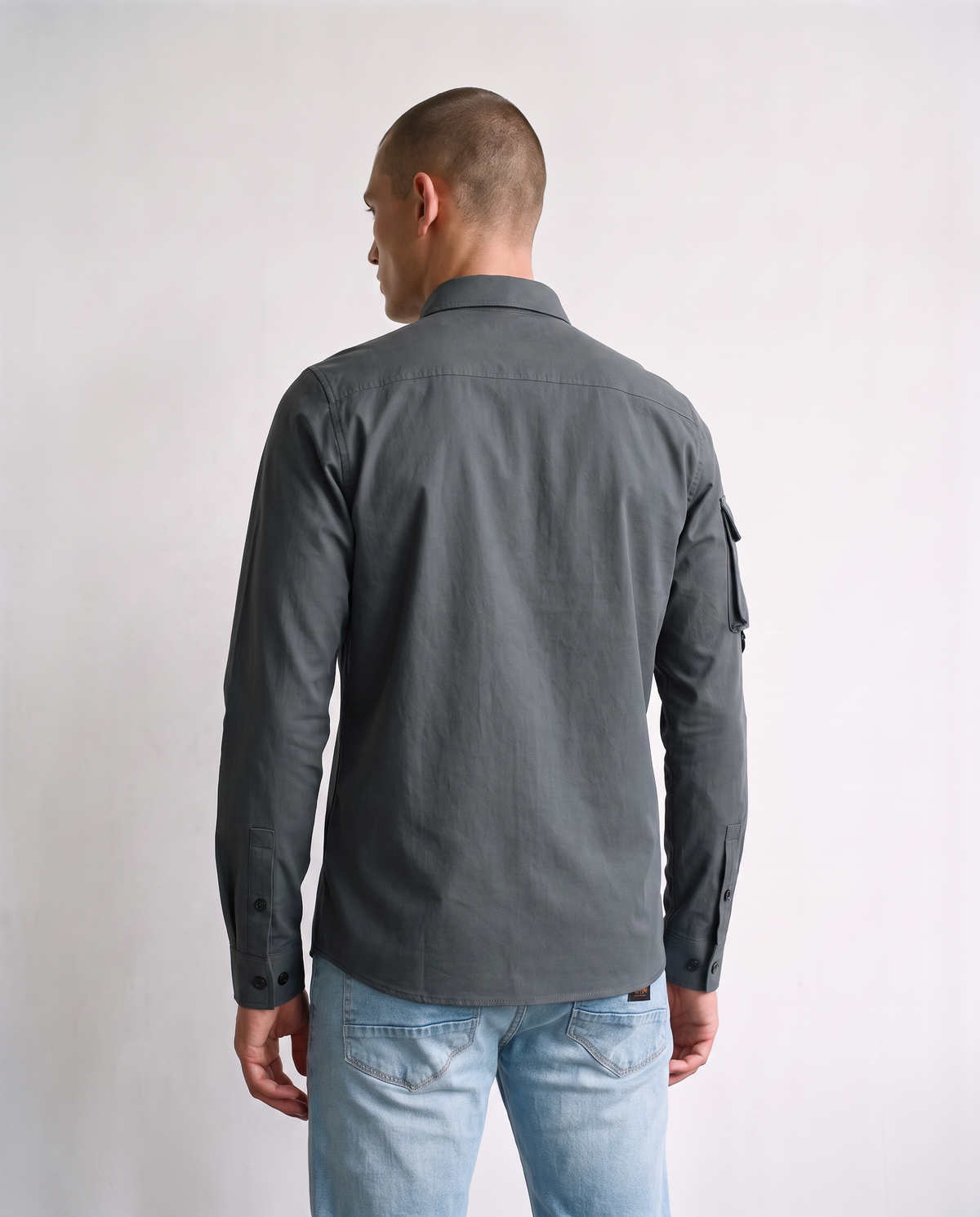 Hulun Technical Nylon Overshirt - Charcoal