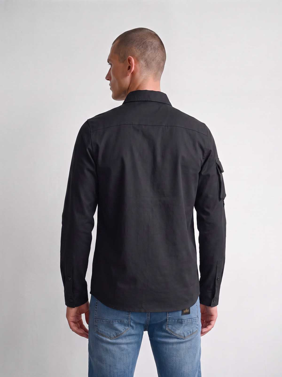 Hulun Technical Nylon Overshirt - Black