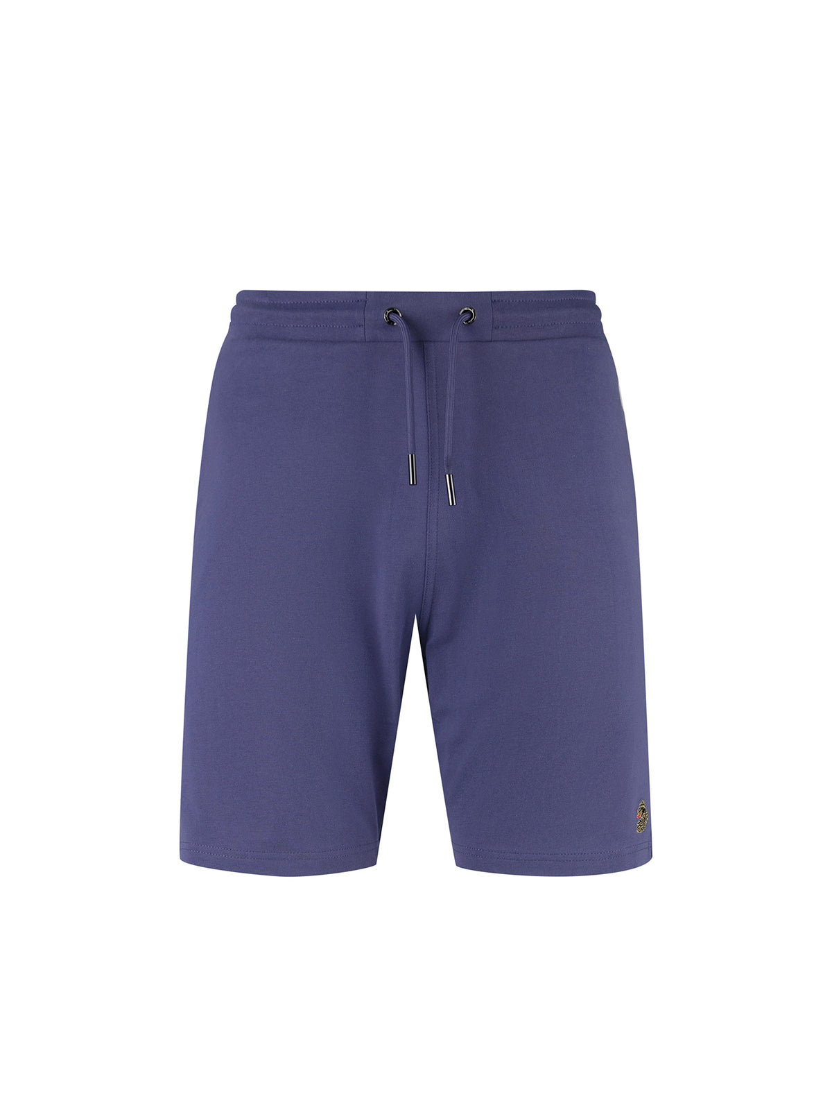 Men's purple shorts with drawstring waistband.