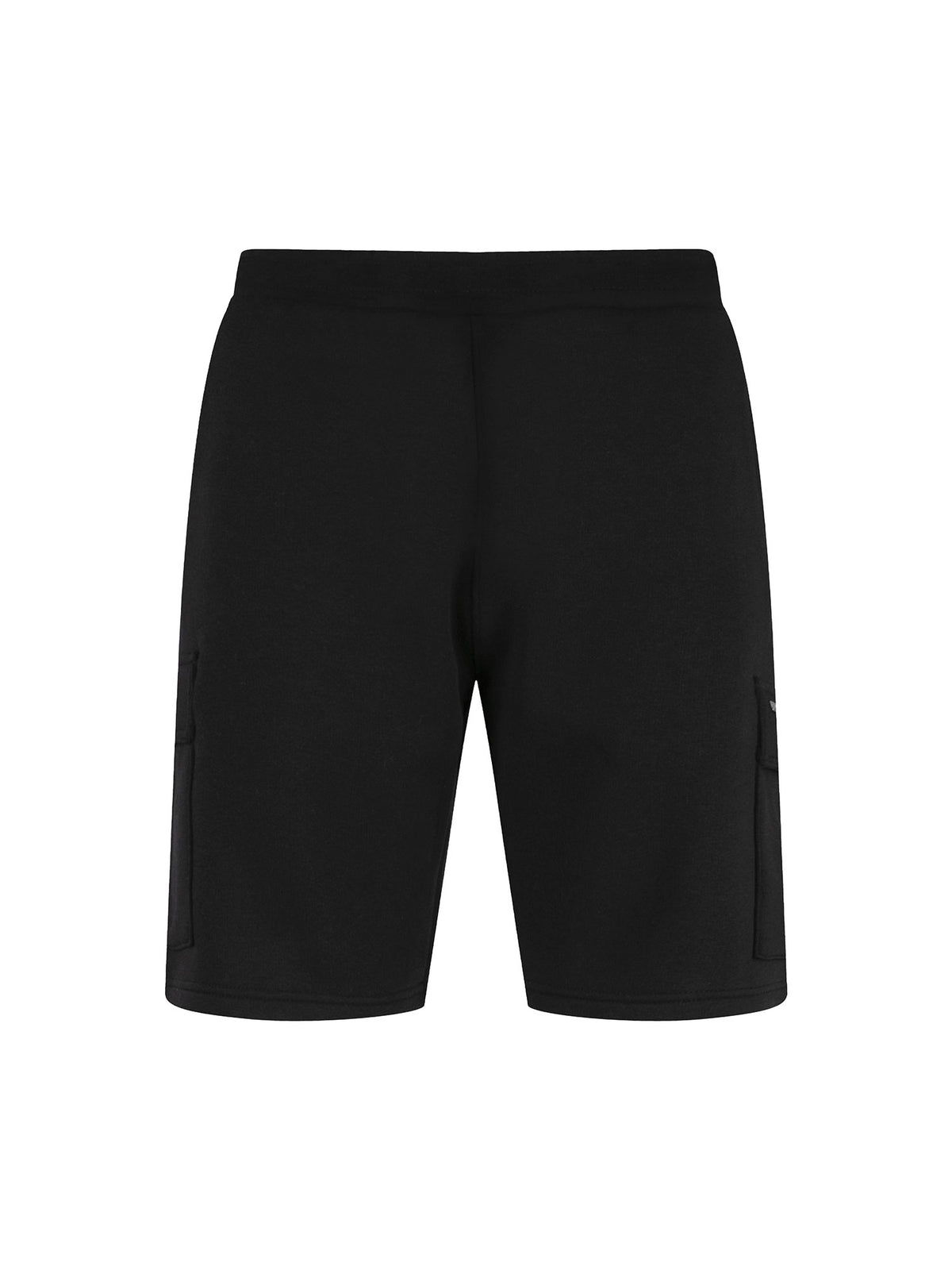 Boy's brown shorts with zip, front view
