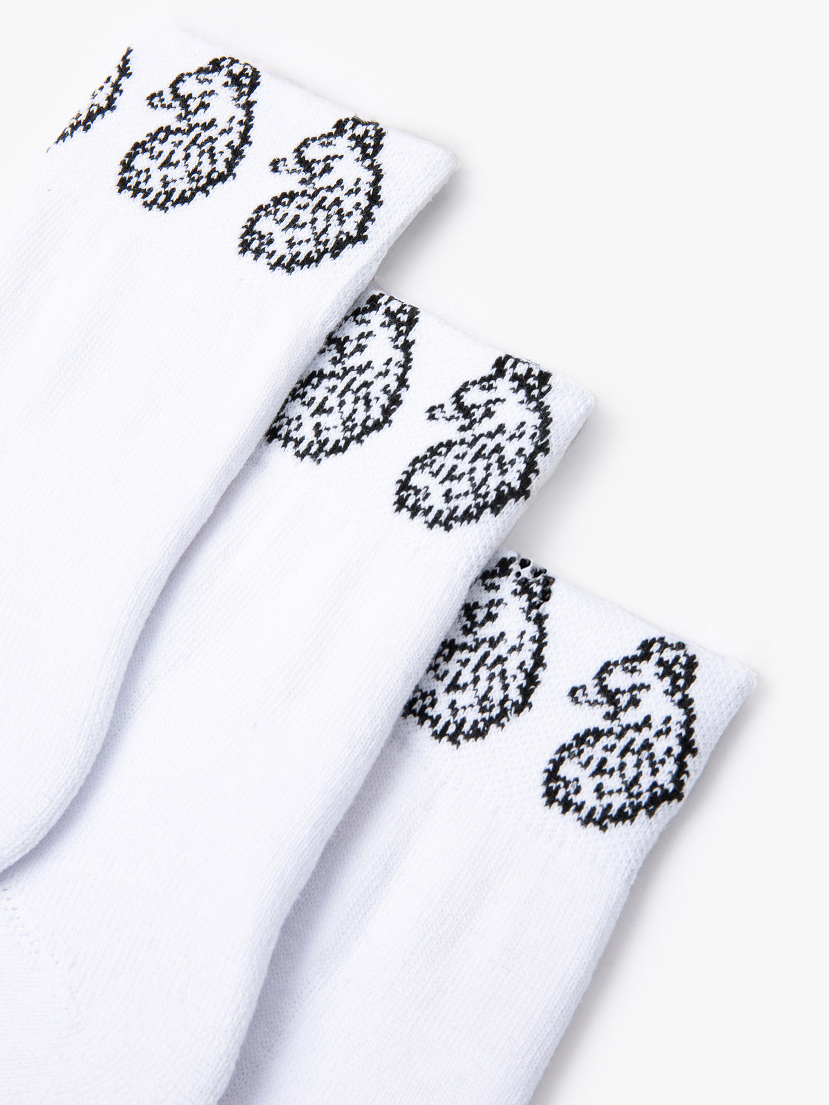 Men's white socks.
