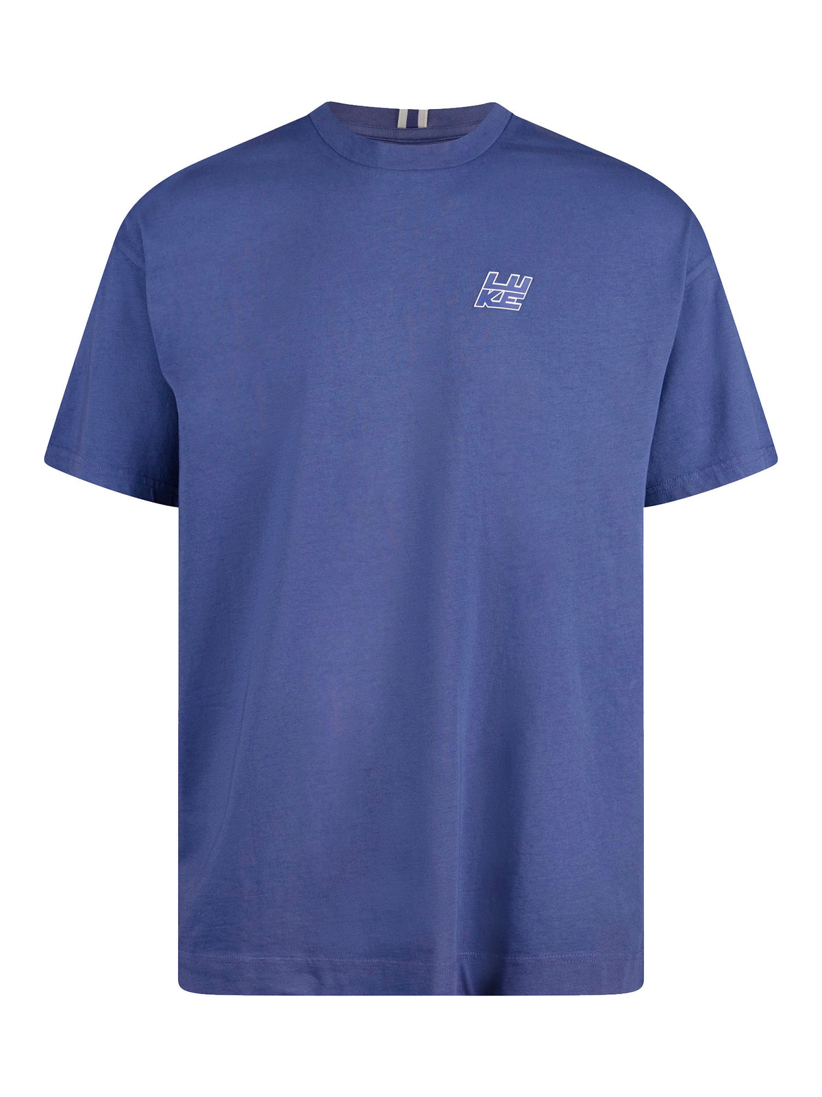 Men's purple t-shirt with crew neck and short sleeves.