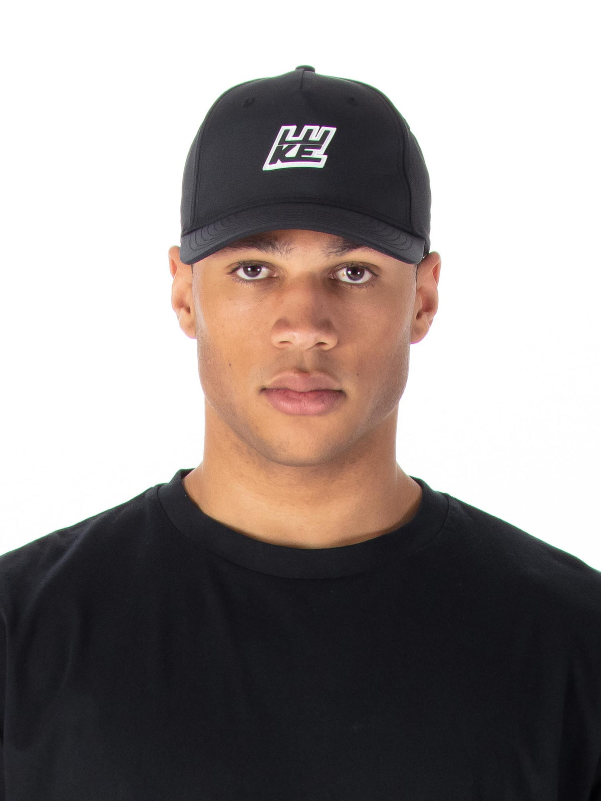 Men's black hat.