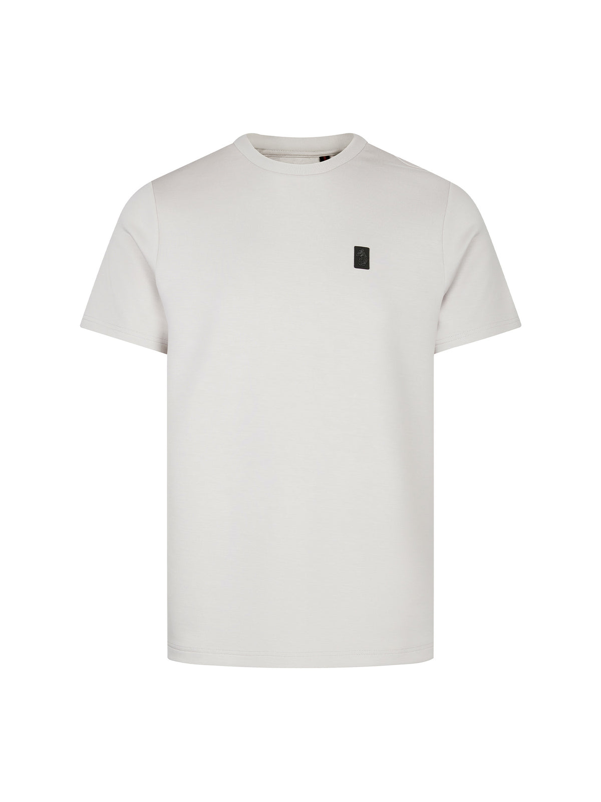 Men's grey t-shirt with crew neck and short sleeves, front view