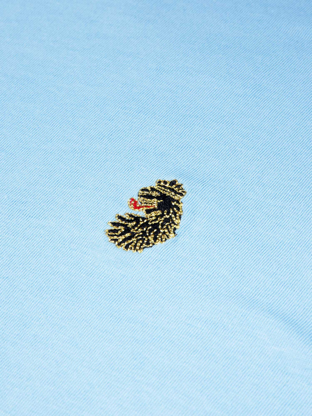 Men's blue-1 t-shirt with crew neck and short sleeves, detail view 2