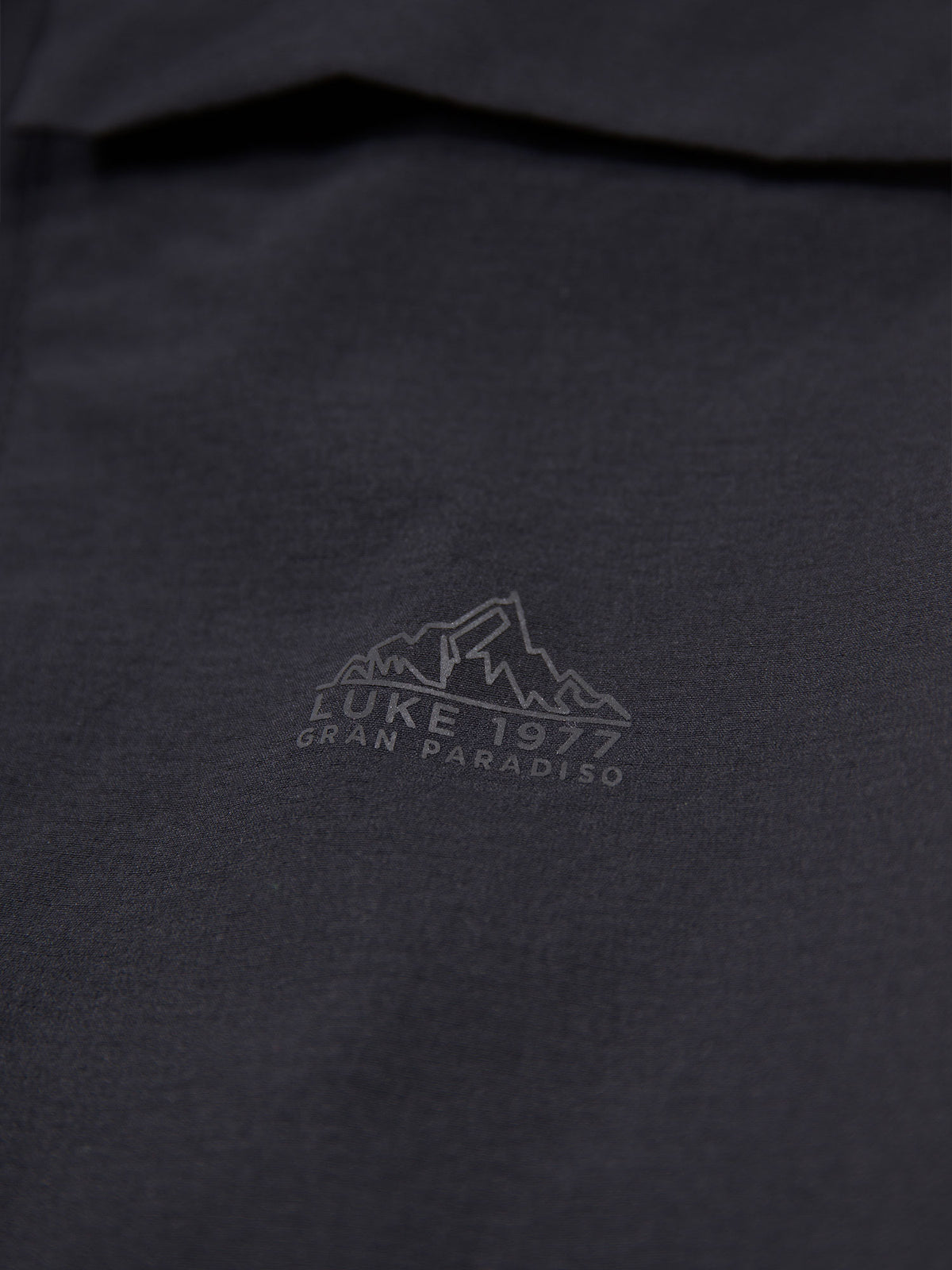 Boy's black sweatshirt with zip and printed, rib trims detail view