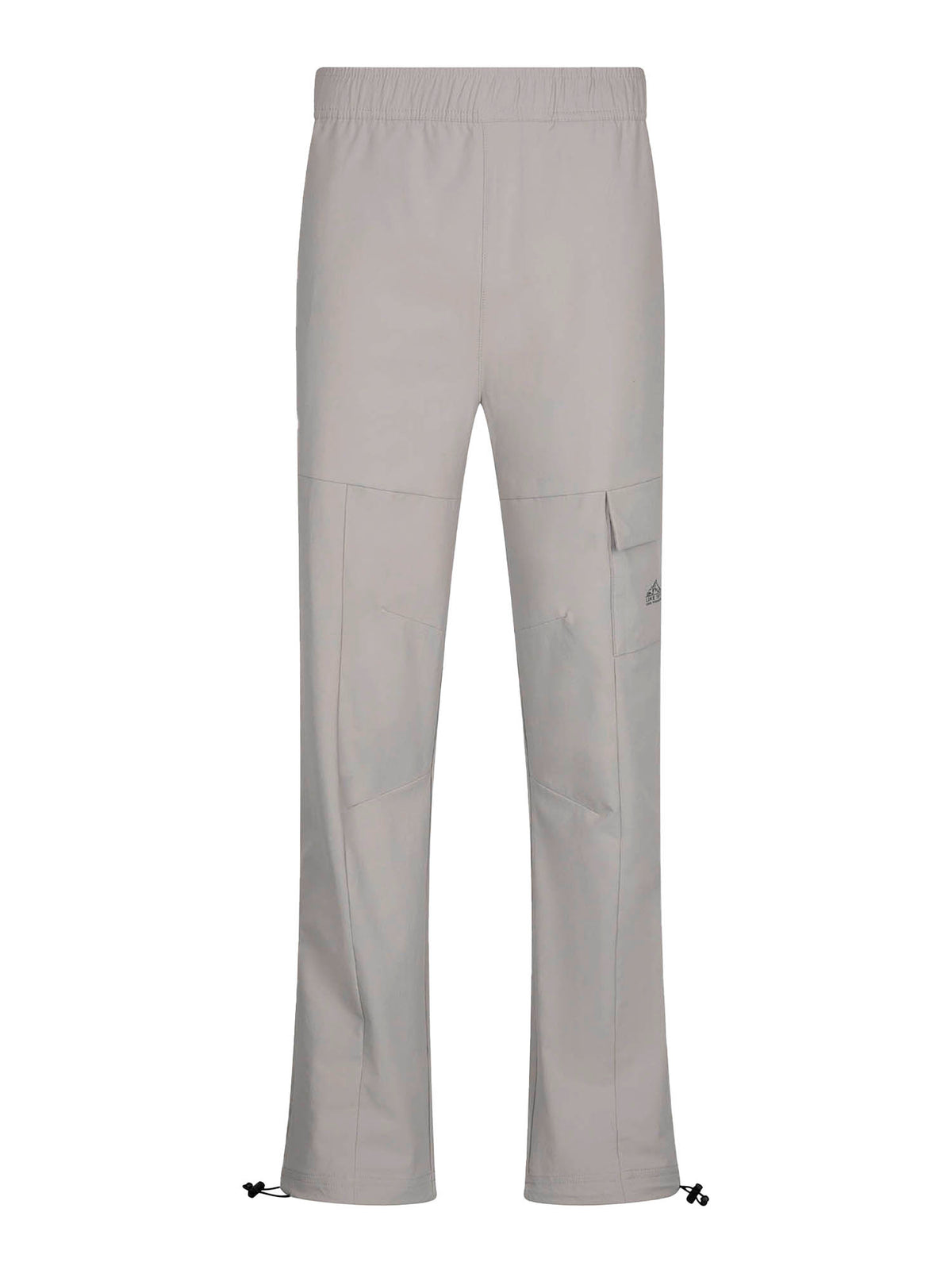 Men's grey joggers with elasticated waistband and cargo pockets.